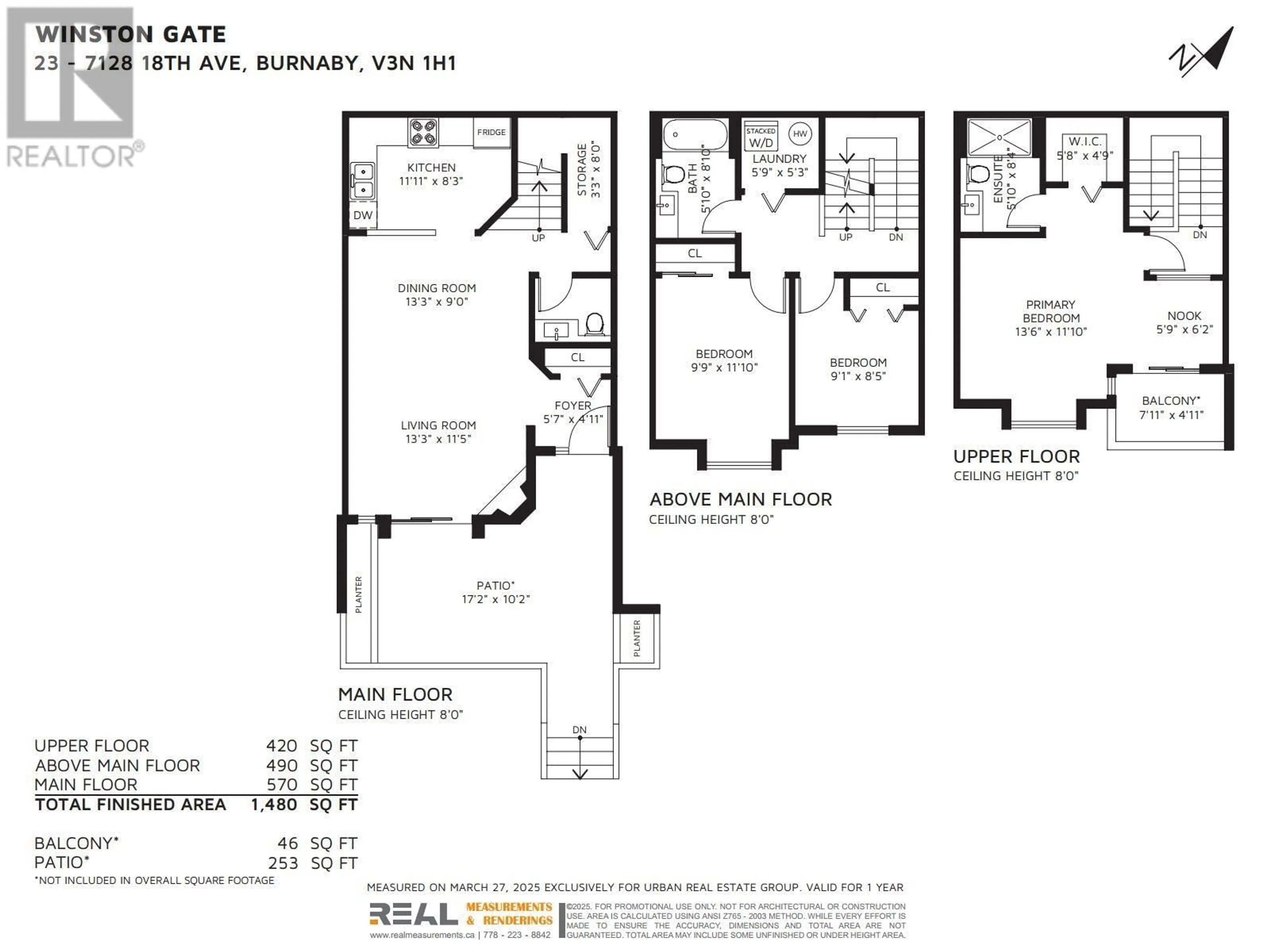 Floor plan for 23 - 7128 18TH AVENUE, Burnaby British Columbia V3N1H1