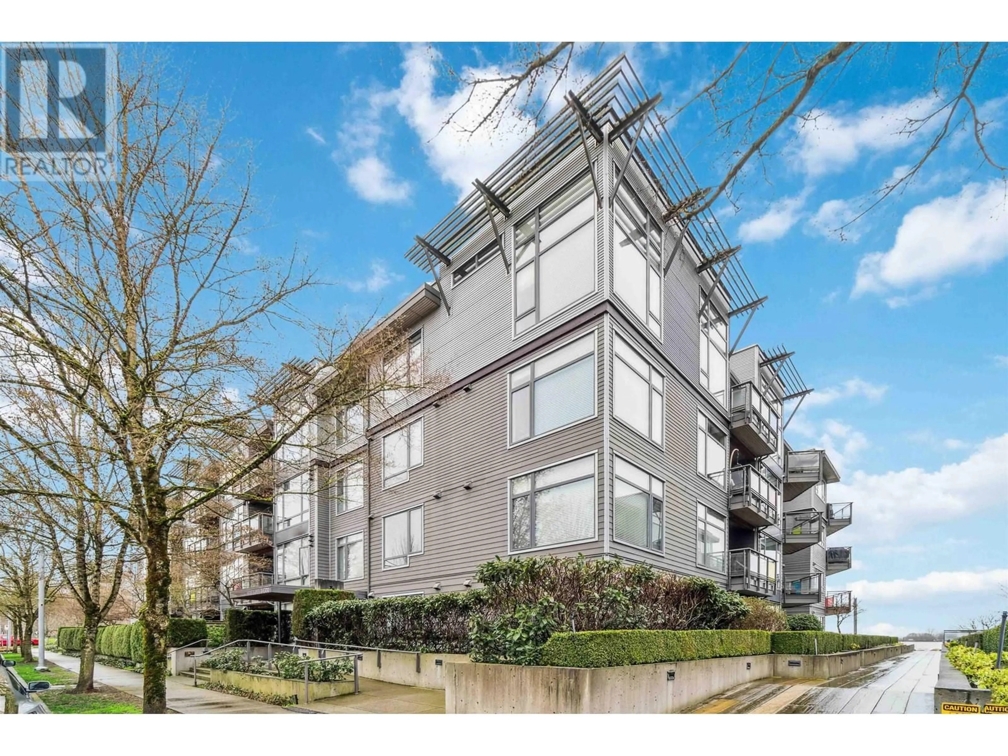 A pic from outside/outdoor area/front of a property/back of a property/a pic from drone, building for 201 - 14300 RIVERPORT WAY, Richmond British Columbia V6W0A4