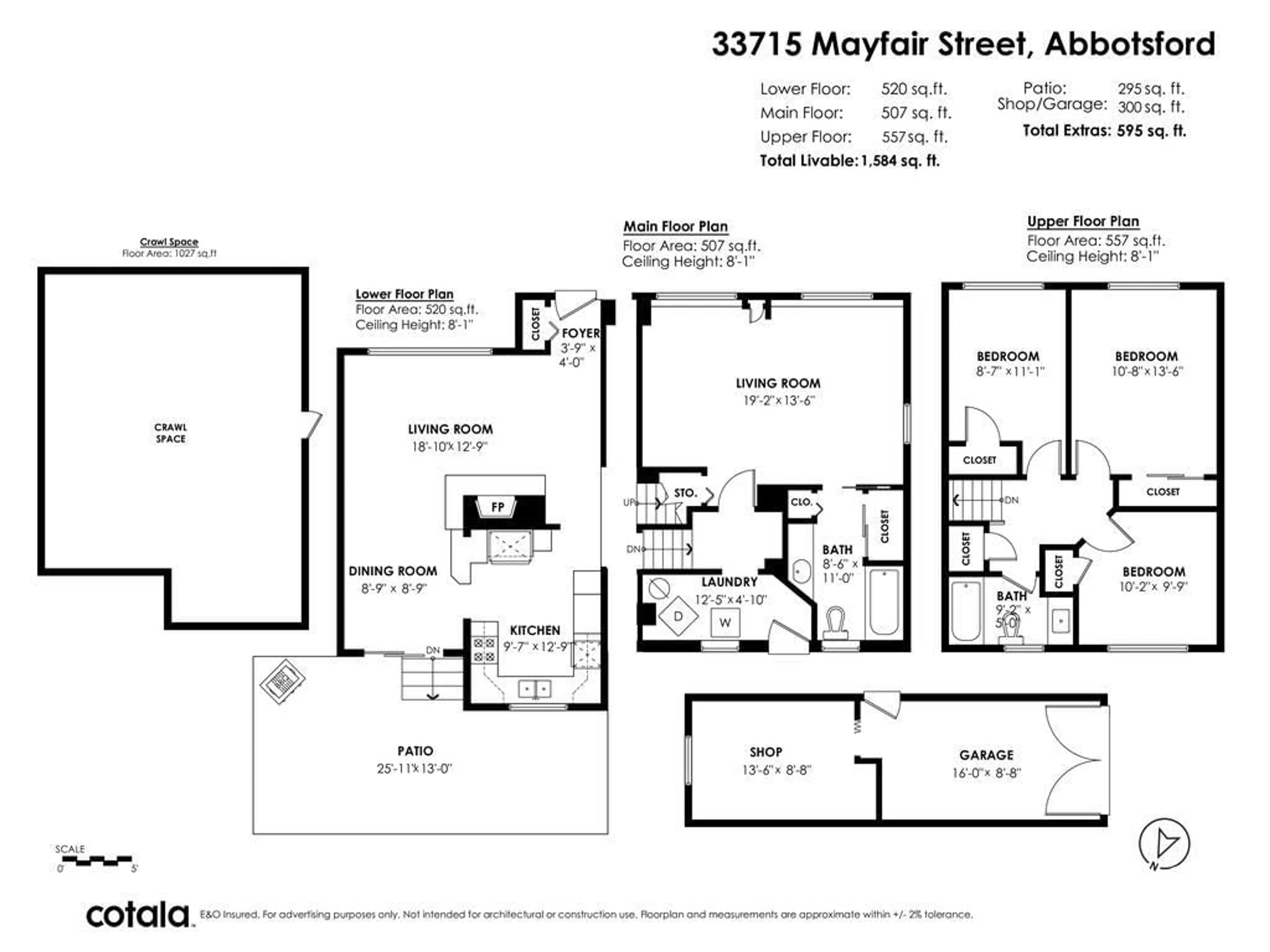 Floor plan for 33715 MAYFAIR, Abbotsford British Columbia V2S1P7