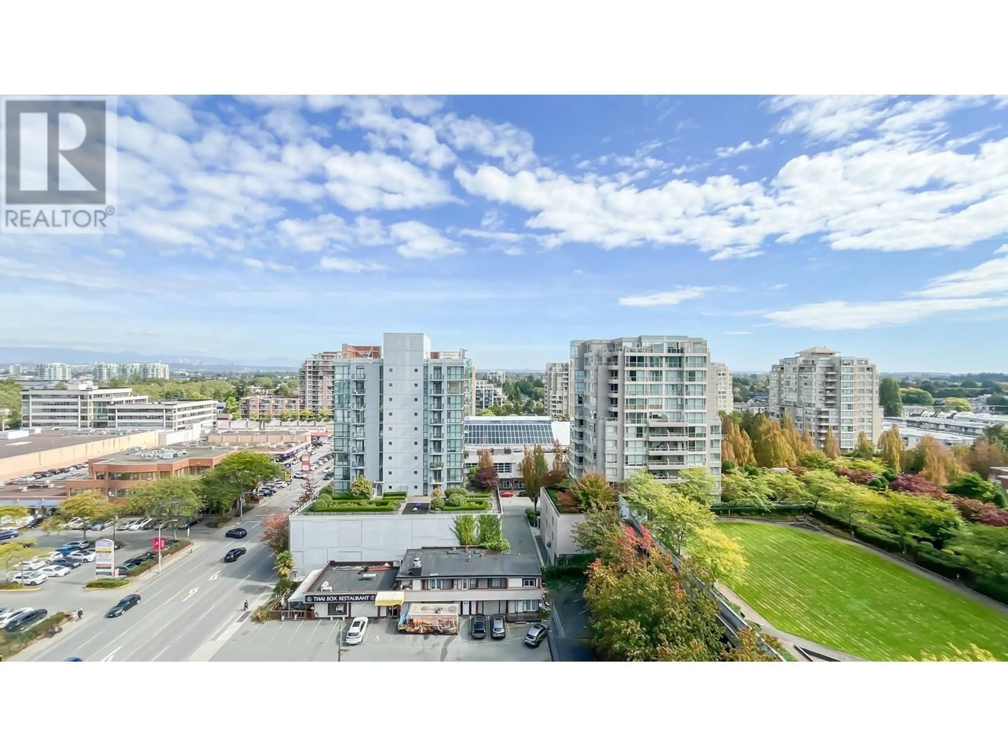 A pic from outside/outdoor area/front of a property/back of a property/a pic from drone, city buildings view from balcony for 1607 - 8068 WESTMINSTER HIGHWAY, Richmond British Columbia V6X0C6
