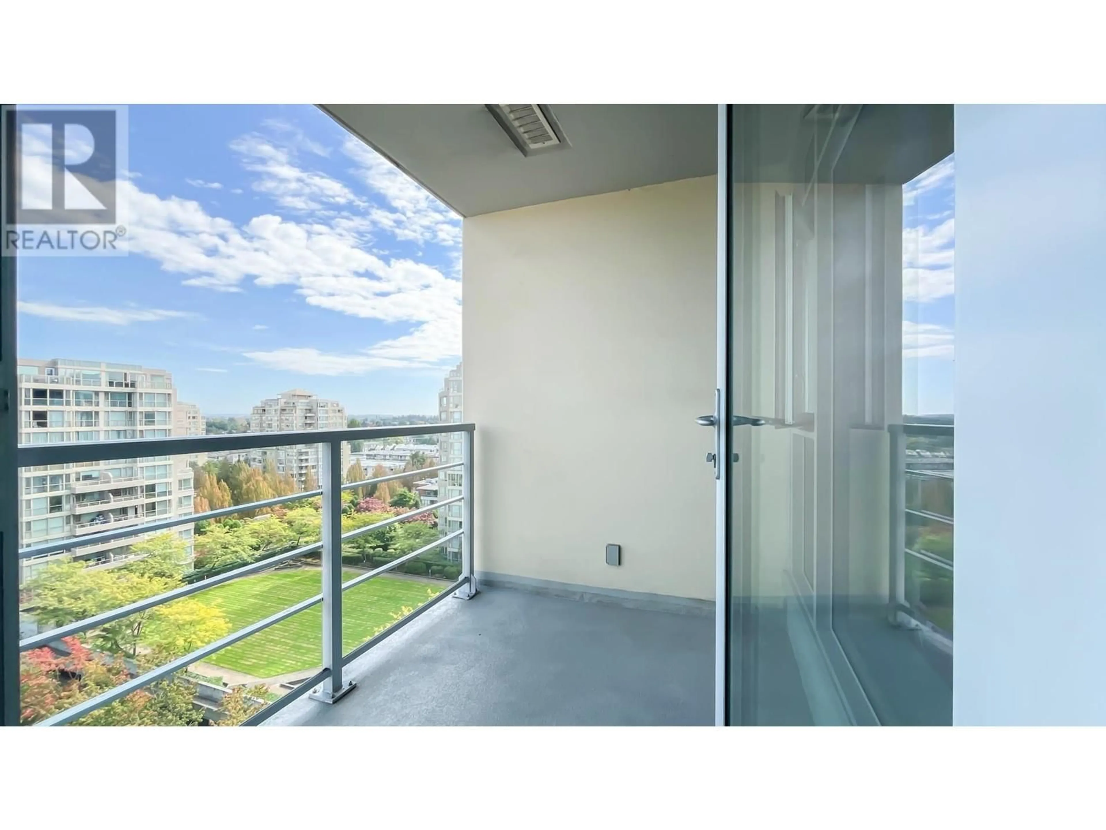 Balcony in the apartment, city buildings view from balcony for 1607 - 8068 WESTMINSTER HIGHWAY, Richmond British Columbia V6X0C6