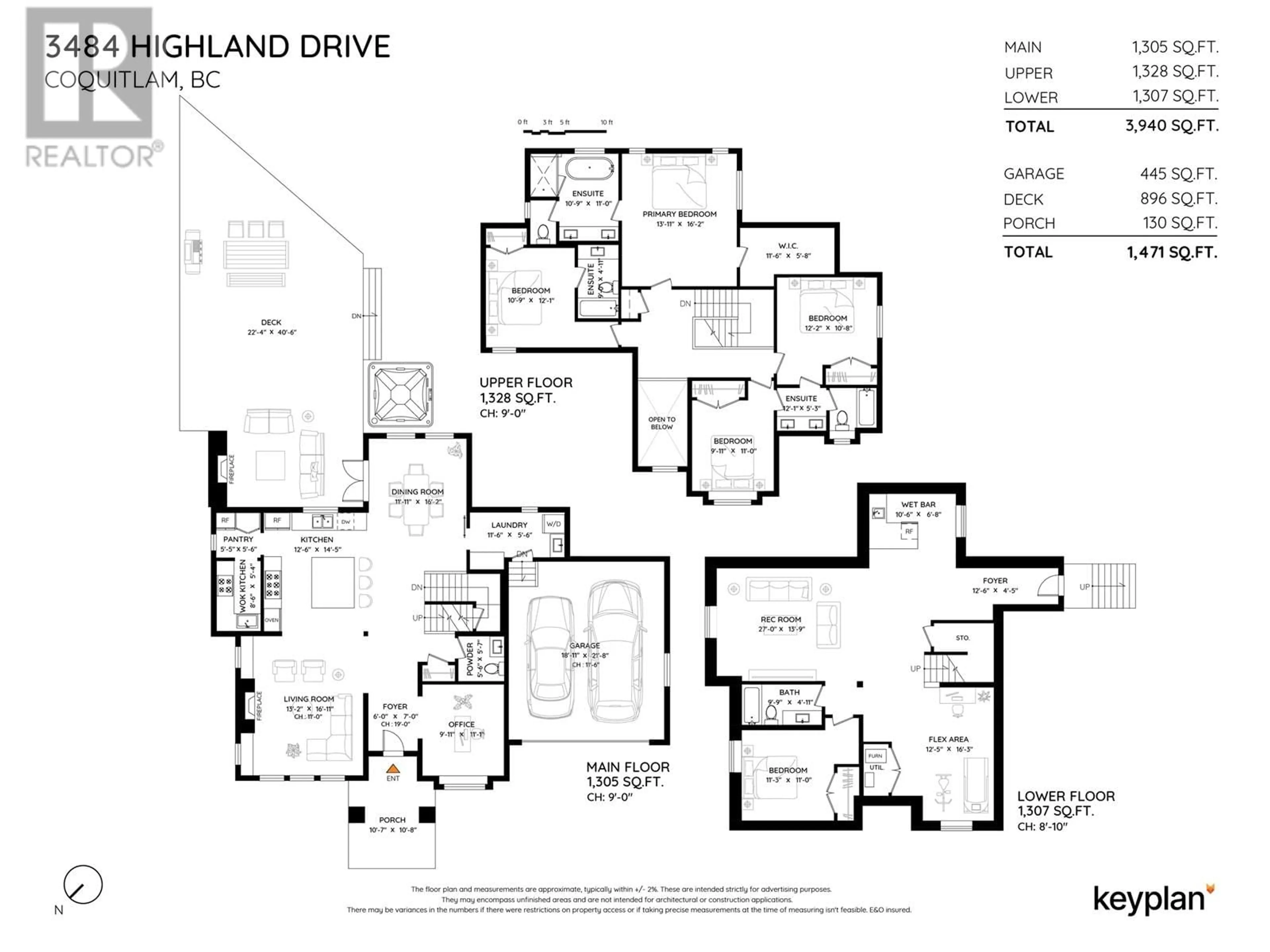 Floor plan for 3484 HIGHLAND DRIVE, Coquitlam British Columbia V3E0N5