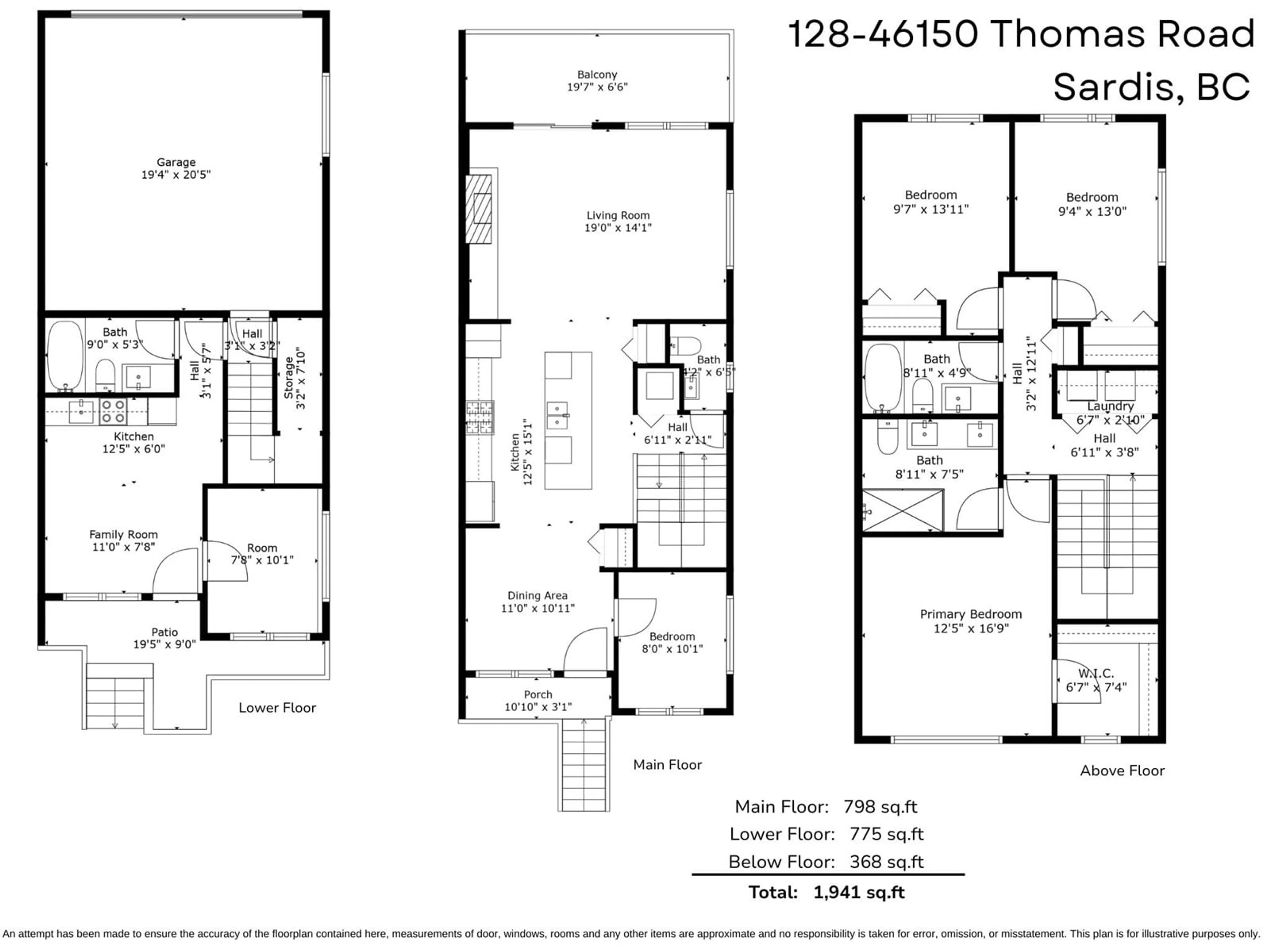 Floor plan for 128 - 46150 THOMAS ROAD, Chilliwack British Columbia V2R6B3