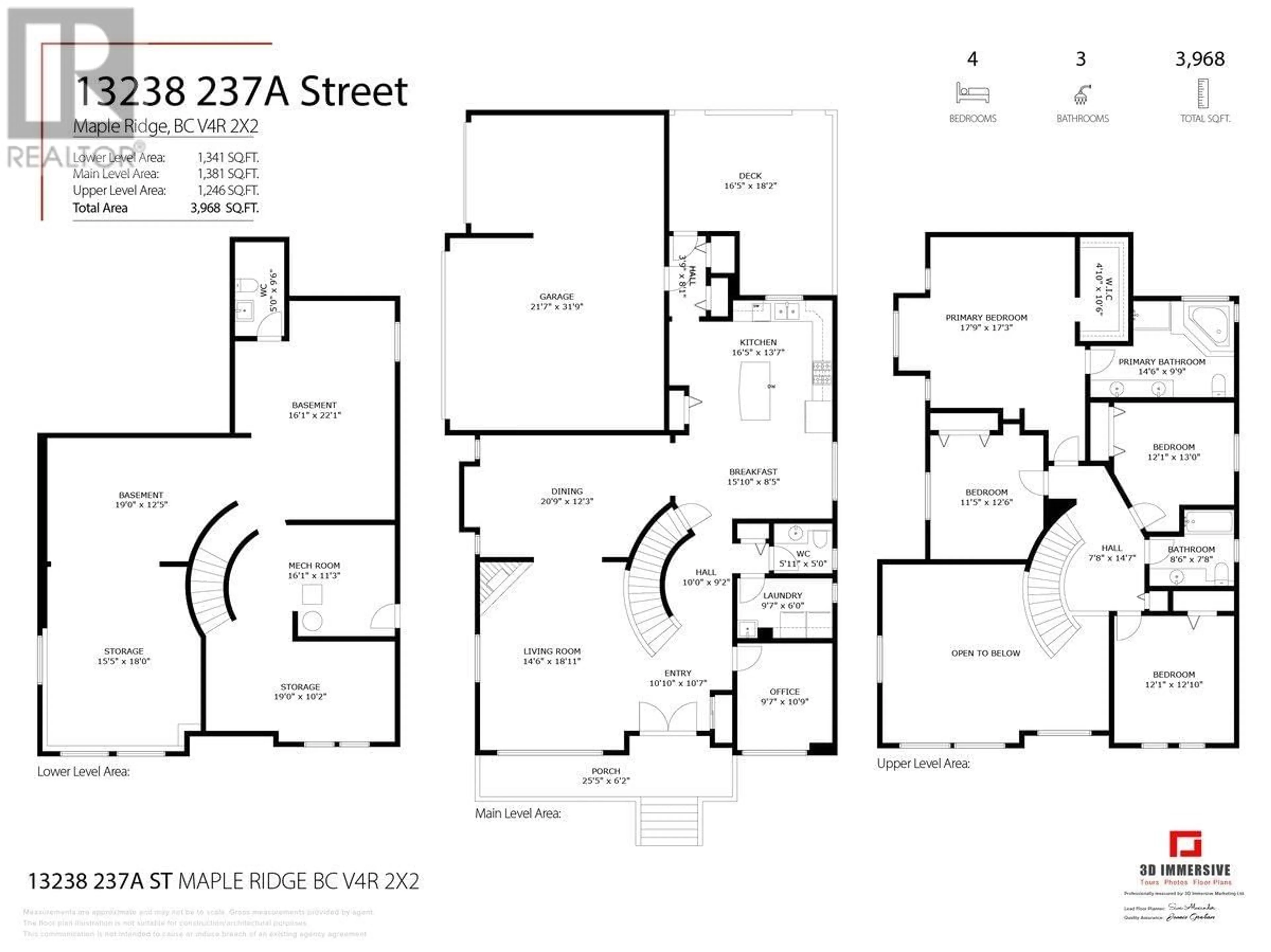 Floor plan for 13238 237A STREET, Maple Ridge British Columbia V4R2X2