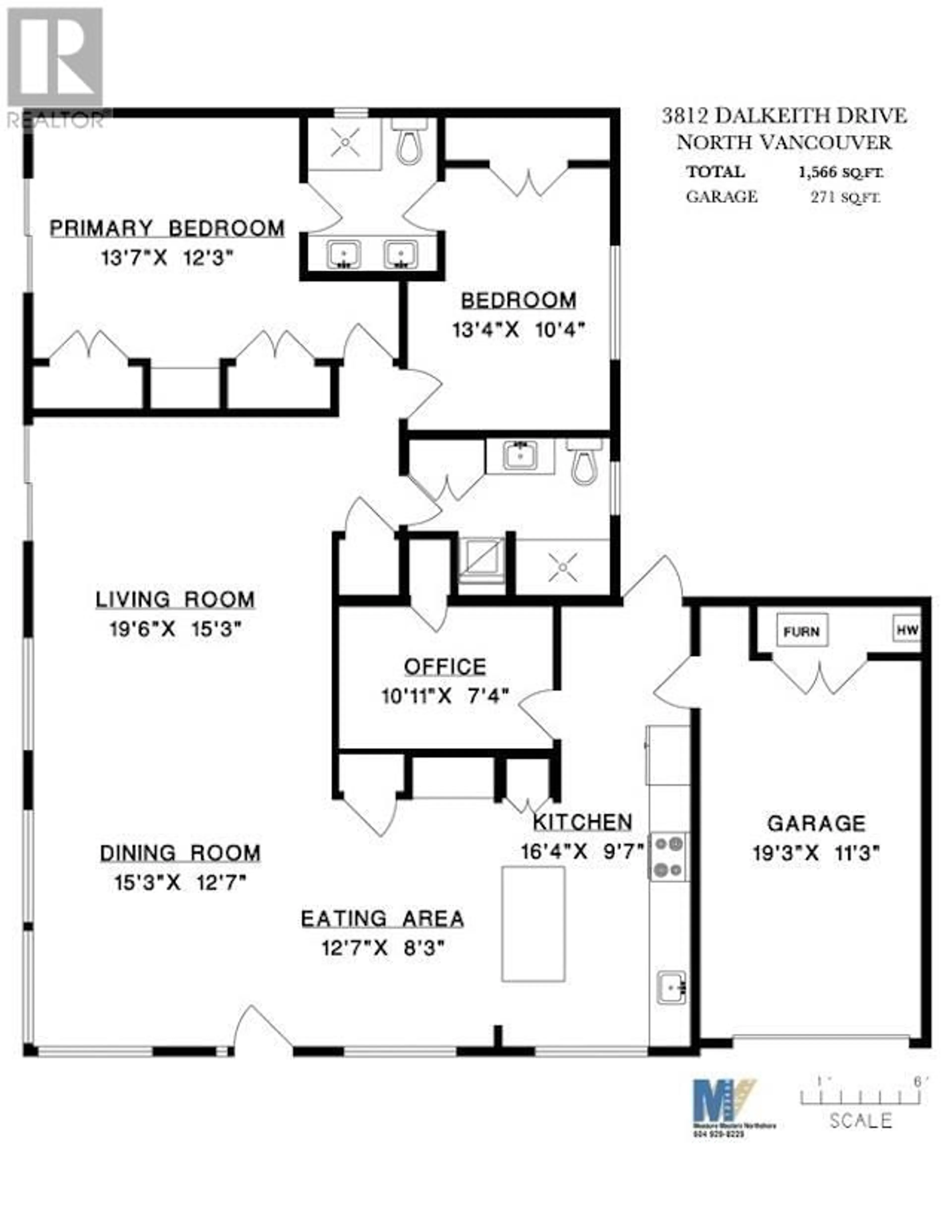 Floor plan for 3812 DALKEITH DRIVE, North Vancouver British Columbia V7N3N6