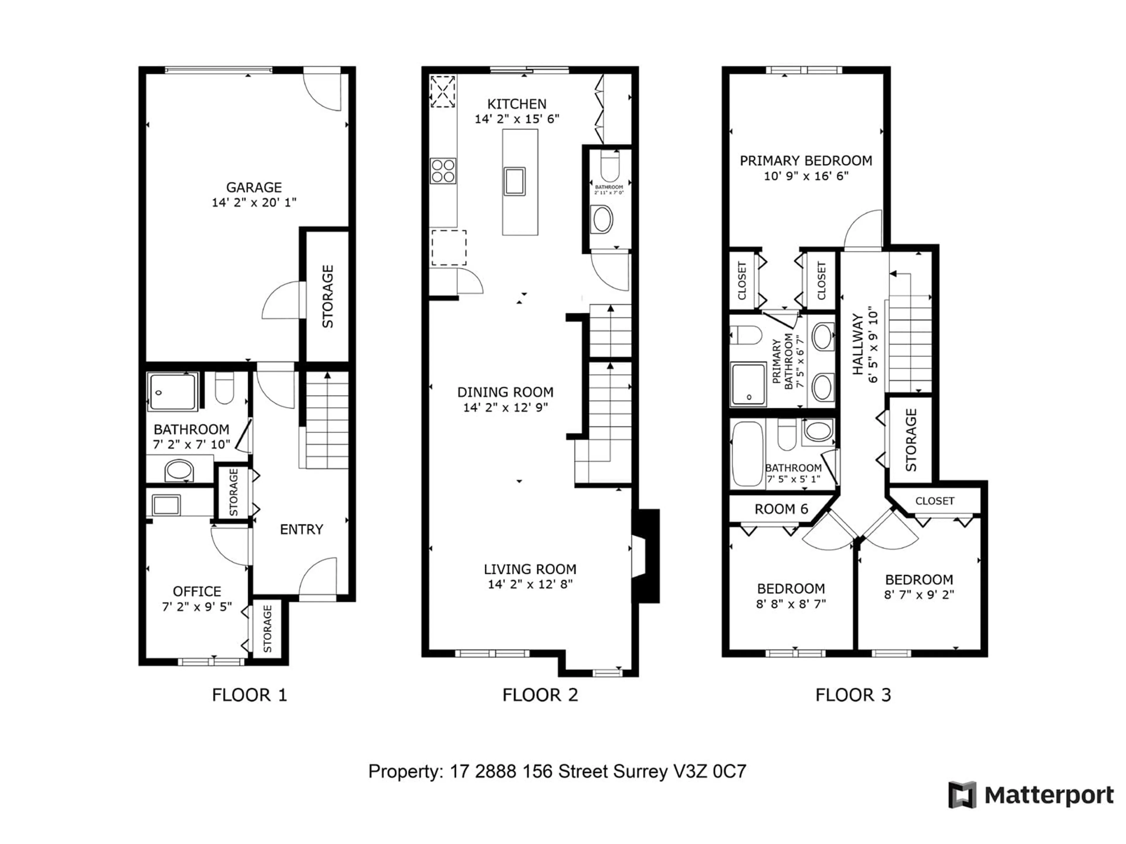 Floor plan for 17 - 2888 156, Surrey British Columbia V3Z0C7
