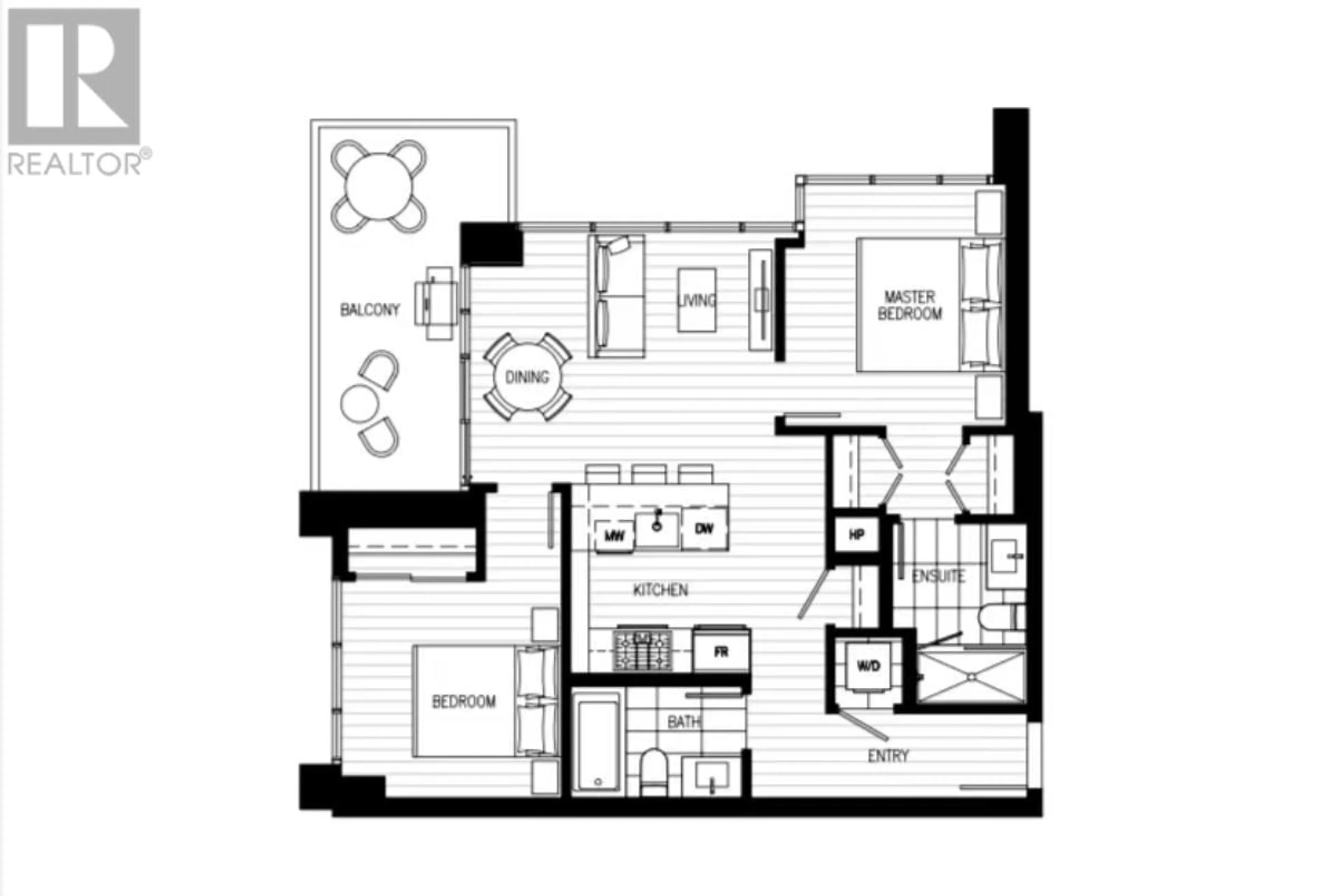 Floor plan for 1608 - 2351 BETA AVENUE, Burnaby British Columbia V5C0M2