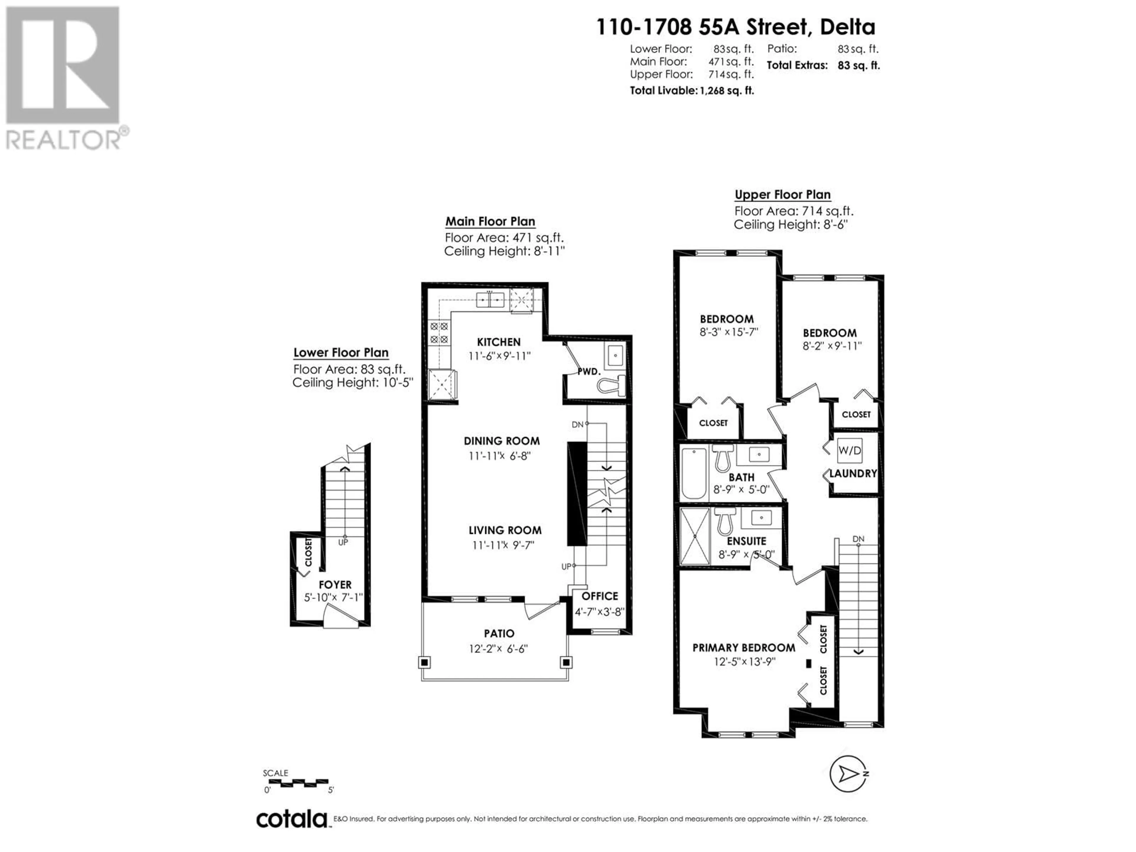 Floor plan for 110 - 1708 55A STREET, Delta British Columbia V4M0A9