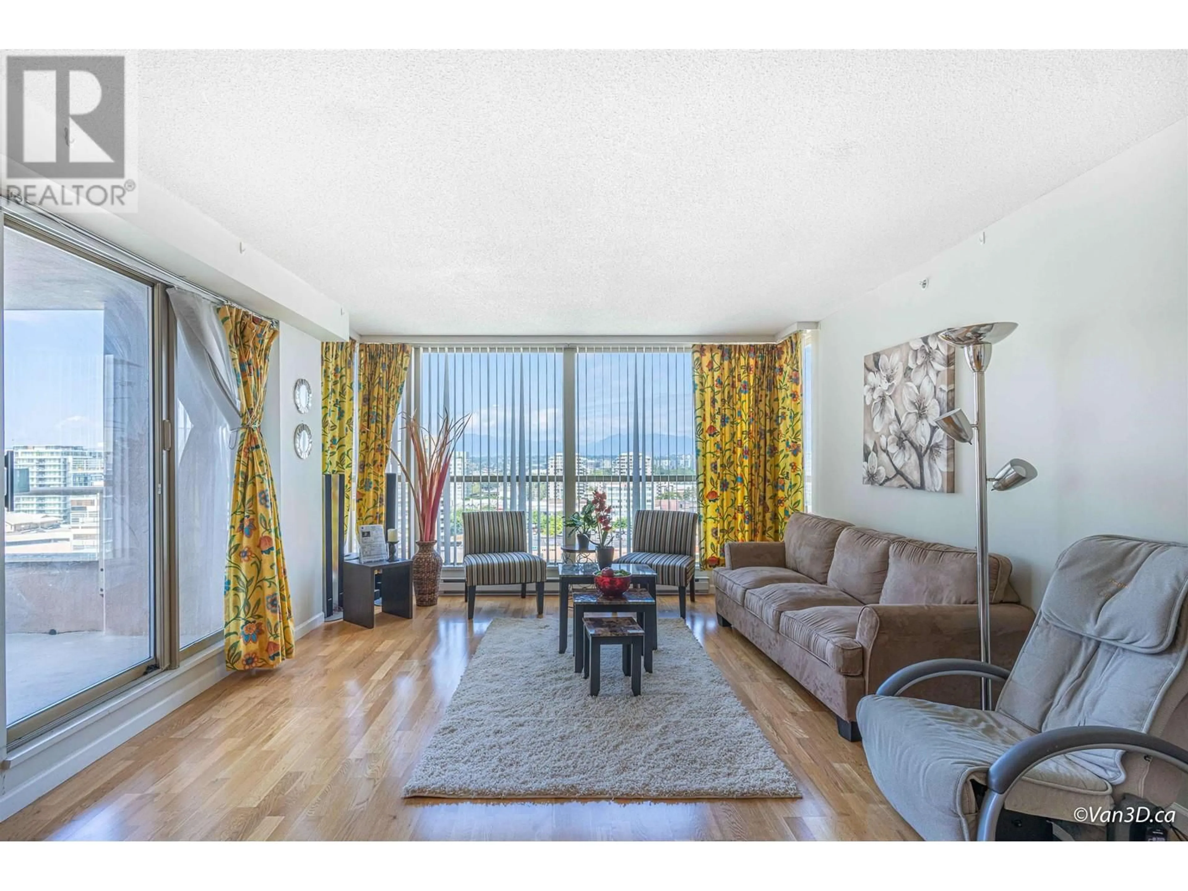 Living room with furniture, wood/laminate floor for 1401 8171 SABA ROAD, Richmond British Columbia V6Y4B3