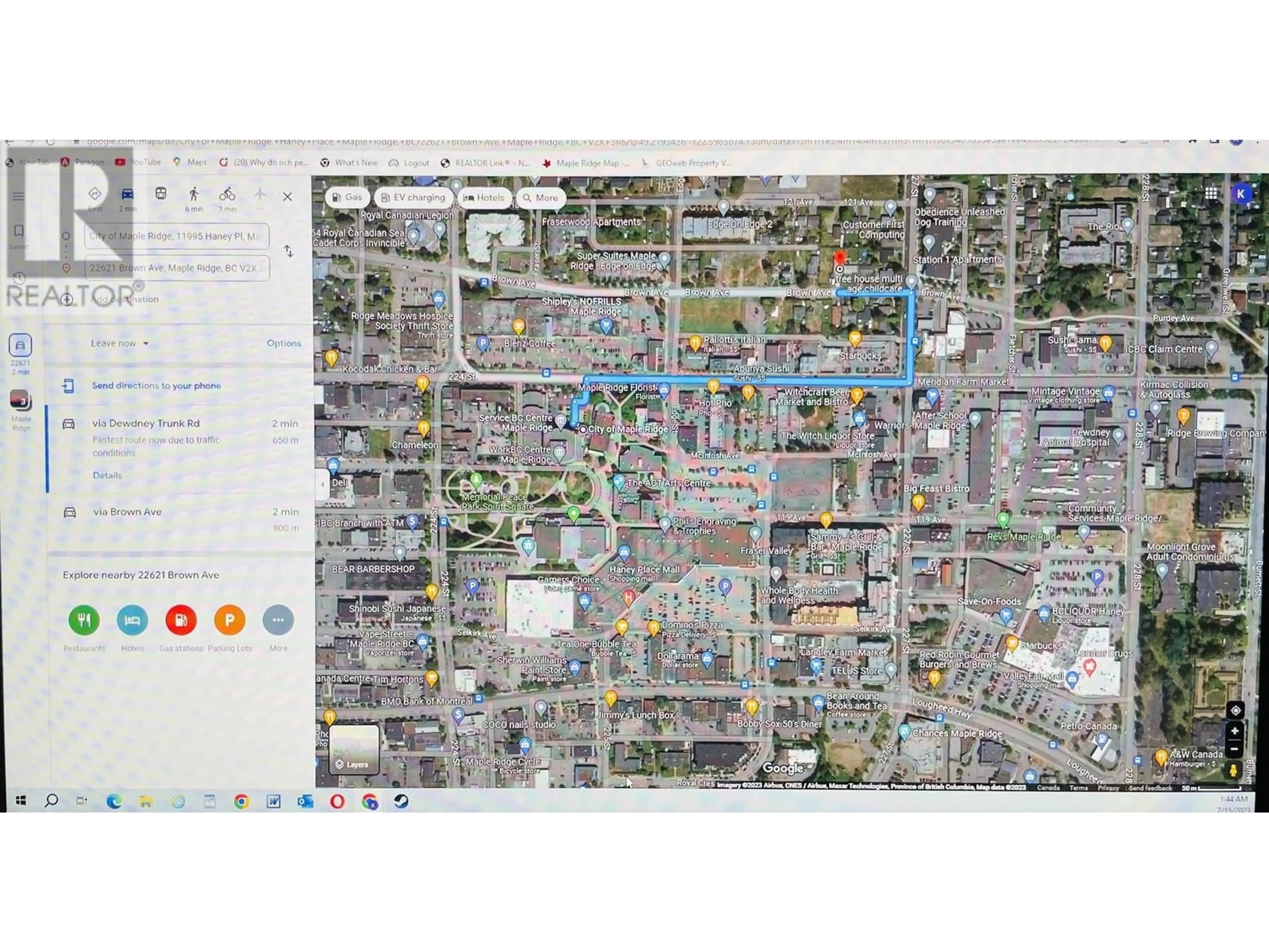 Picture of a map for 22621 BROWN AVENUE, Maple Ridge British Columbia V2X3R6
