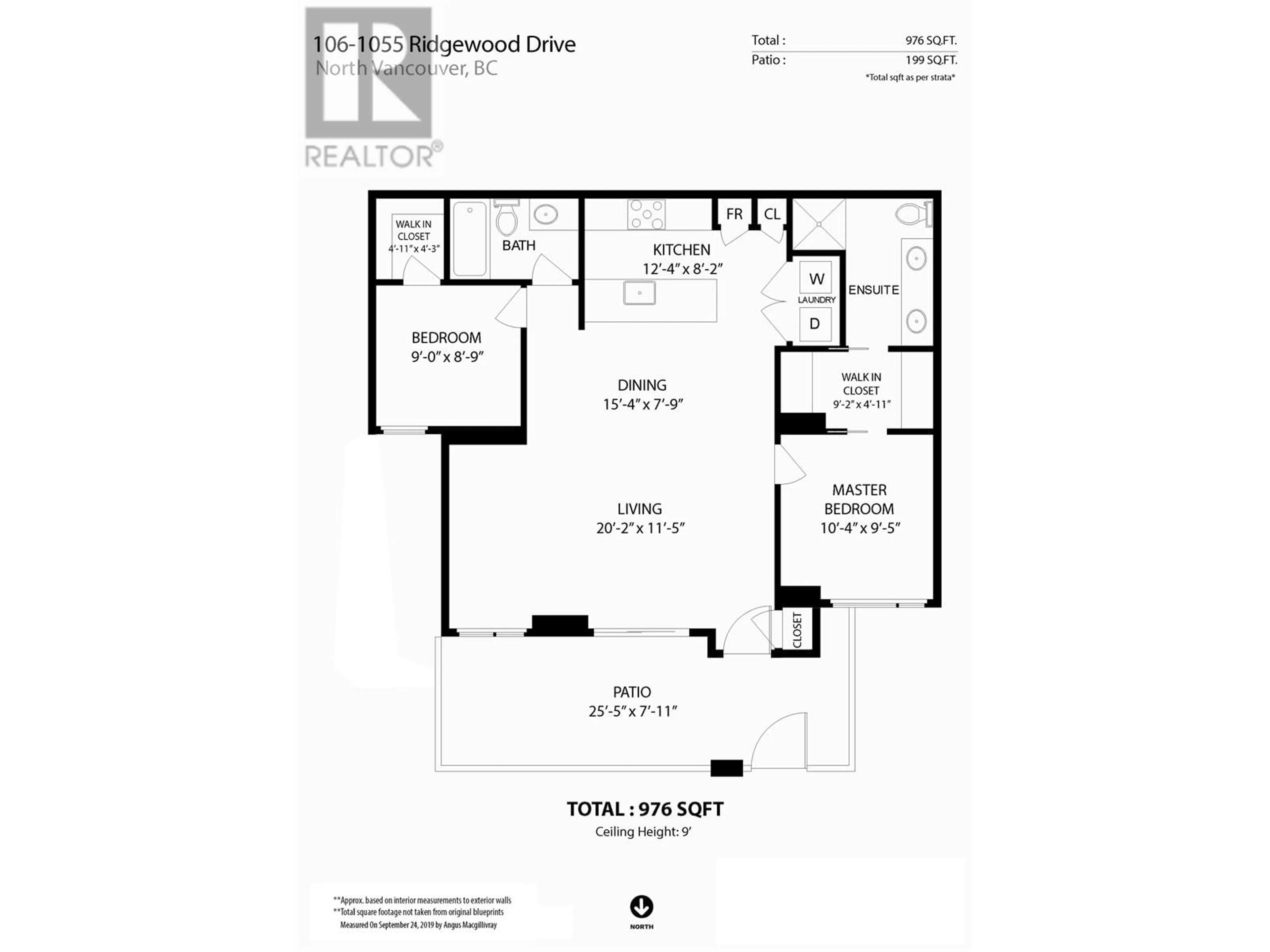 Floor plan for 106 - 1055 RIDGEWOOD DRIVE, North Vancouver British Columbia V7R0A6