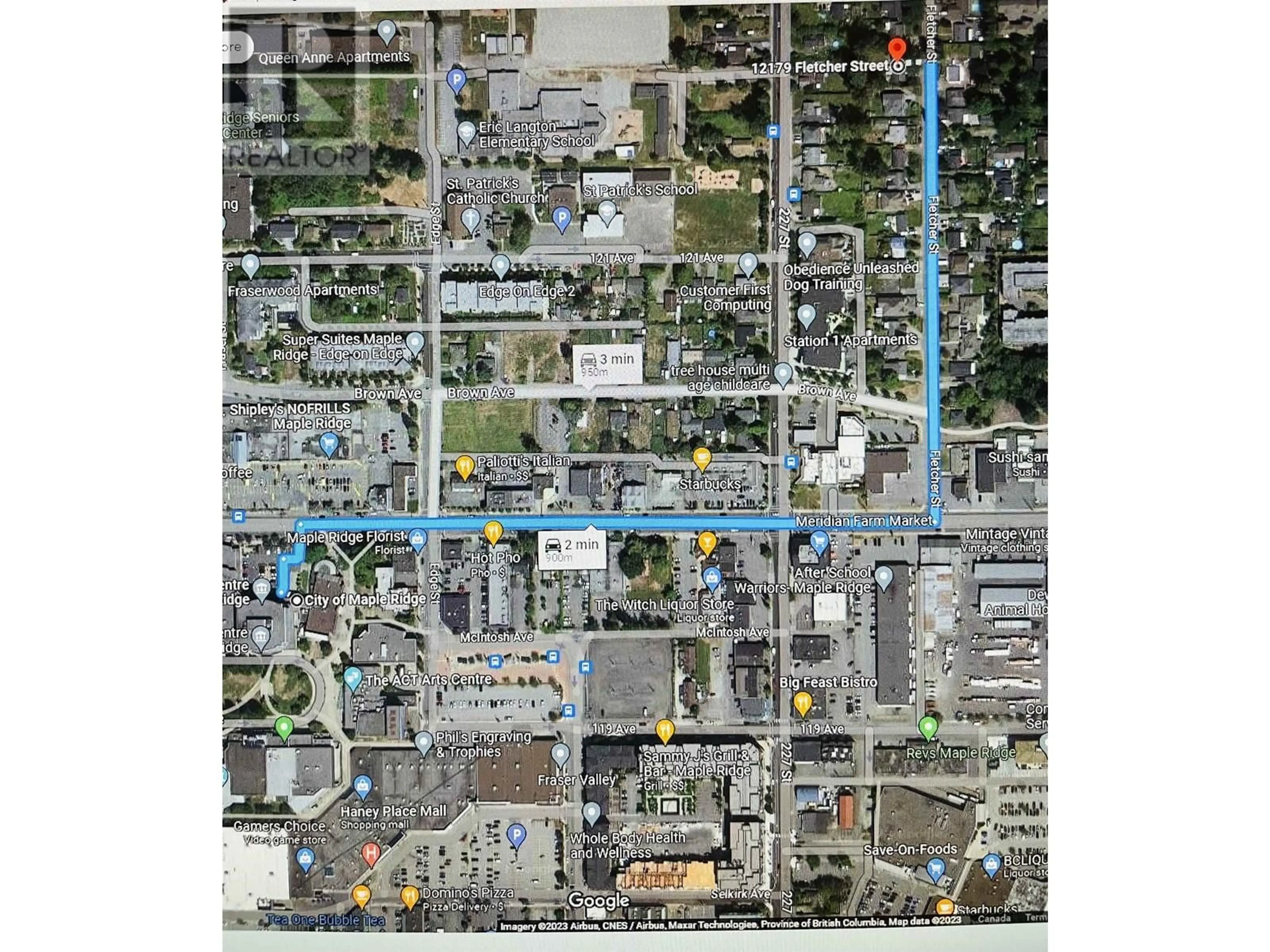 Picture of a map for 12179 FLETCHER STREET, Maple Ridge British Columbia V2X6L1