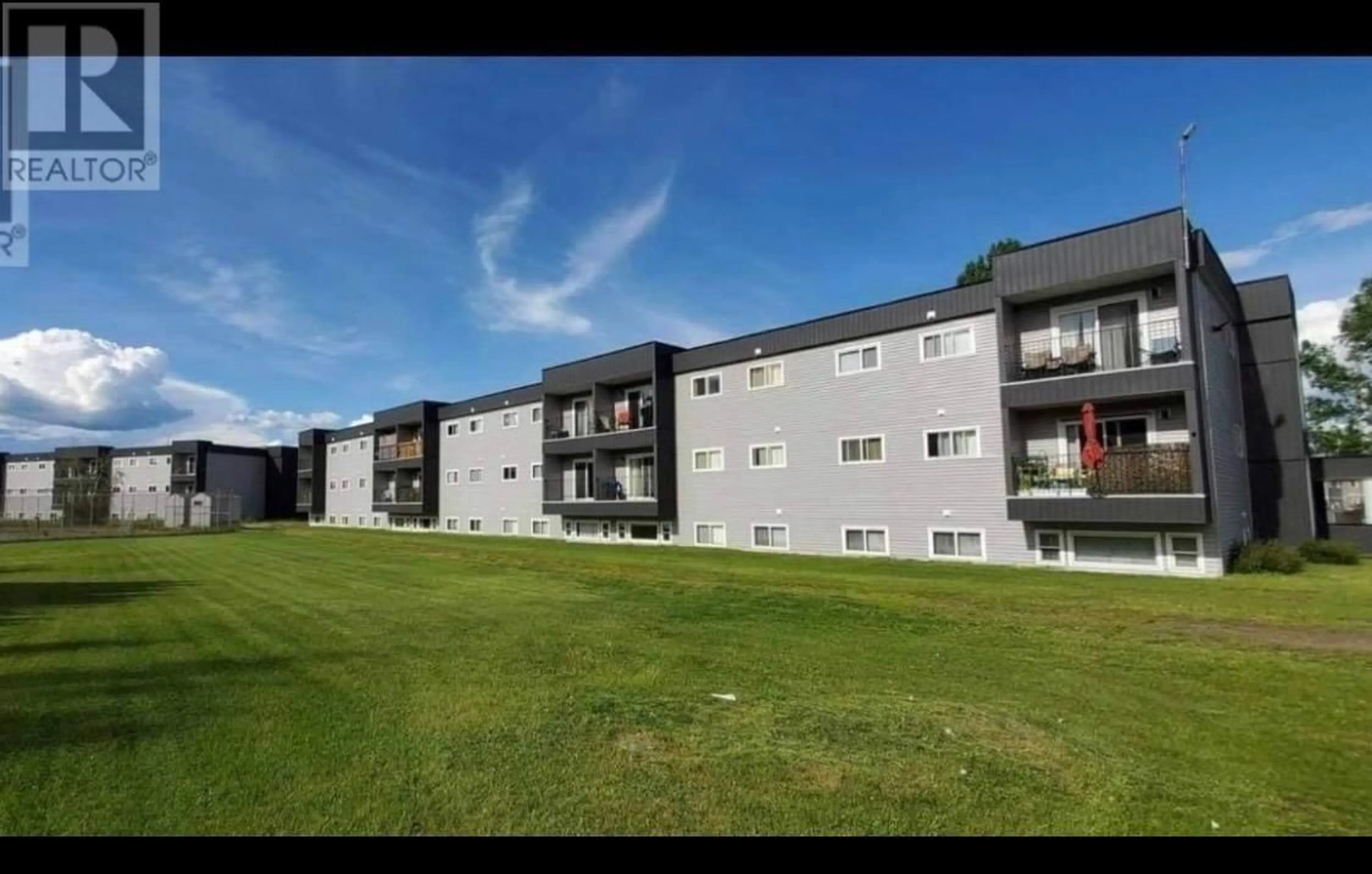 A pic from outside/outdoor area/front of a property/back of a property/a pic from drone, building for 107 - 3777 MASSEY DRIVE, Prince George British Columbia V2N4J6