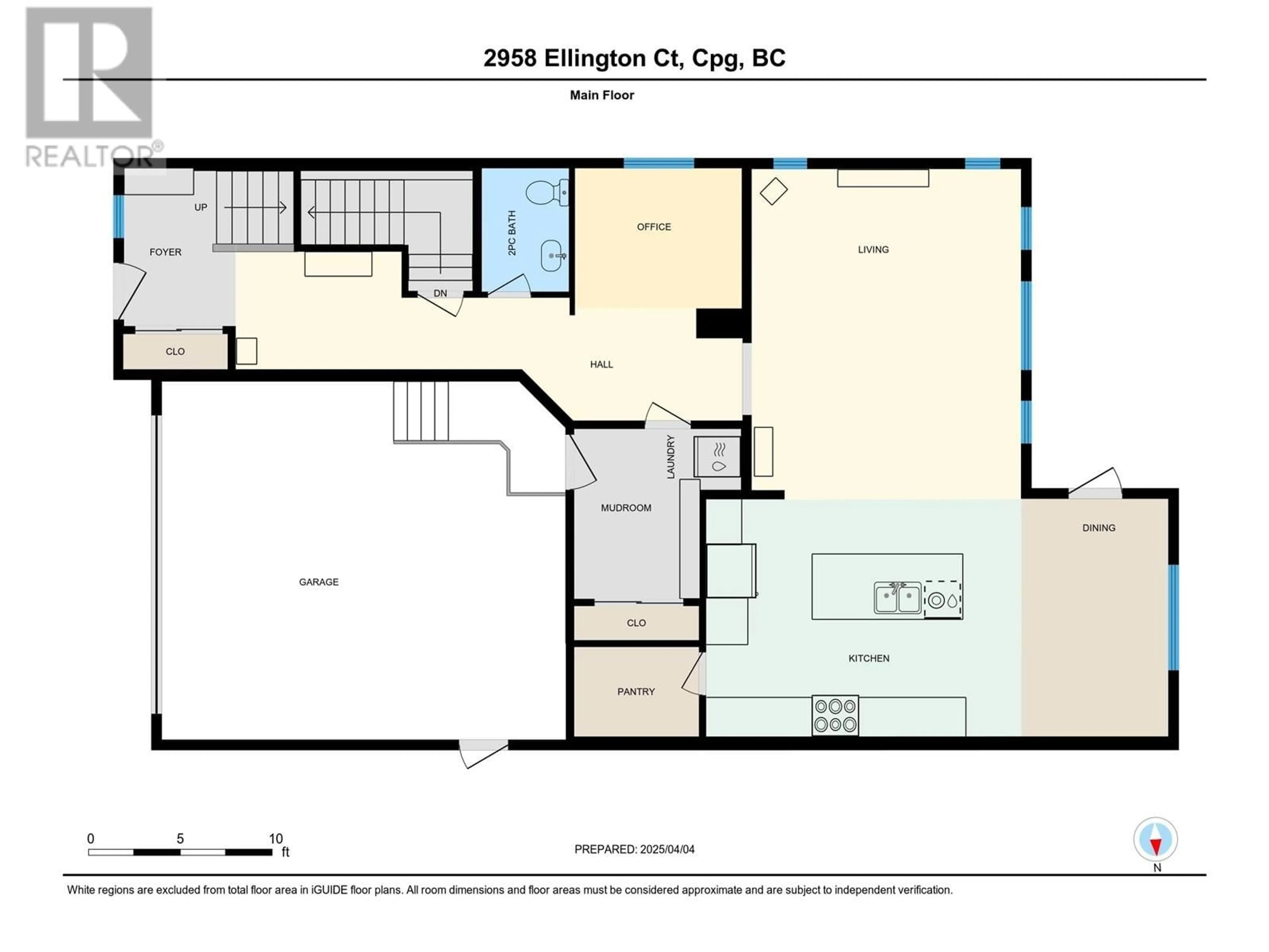 Floor plan for 2958 ELLINGTON COURT, Prince George British Columbia V2N0G3