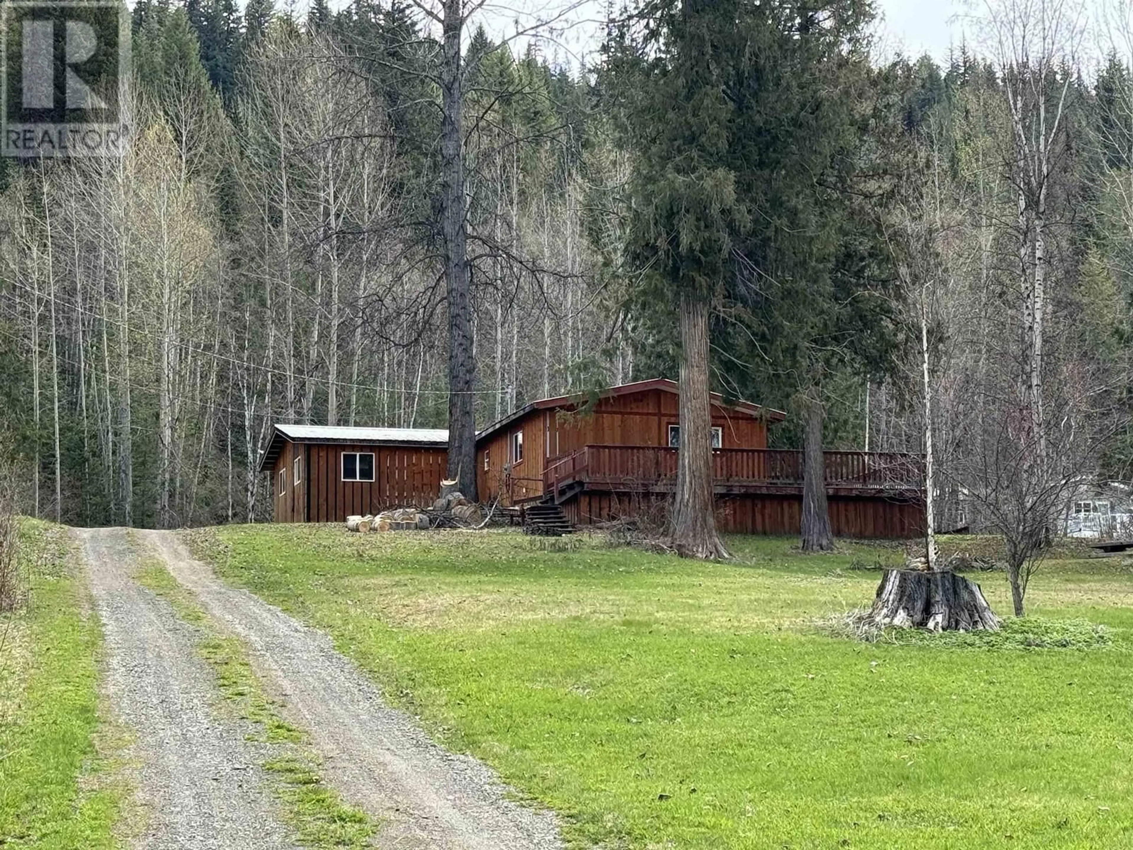 A pic from outside/outdoor area/front of a property/back of a property/a pic from drone, forest/trees view for 6090 CEDAR CREEK ROAD, Likely British Columbia V0J1N0