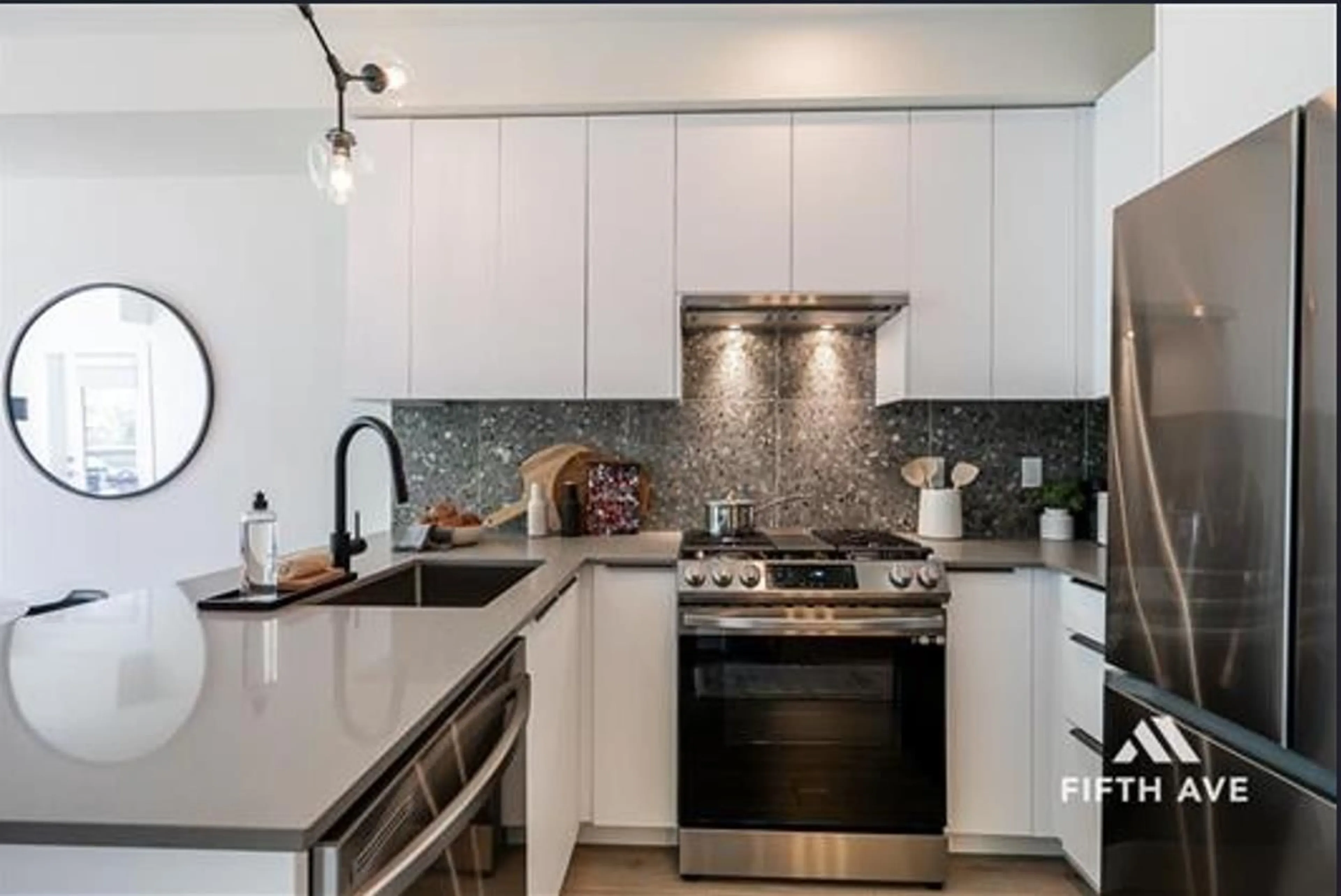 Contemporary kitchen, ceramic/tile floor for 123 - 7936 206, Langley British Columbia V2Y1X6