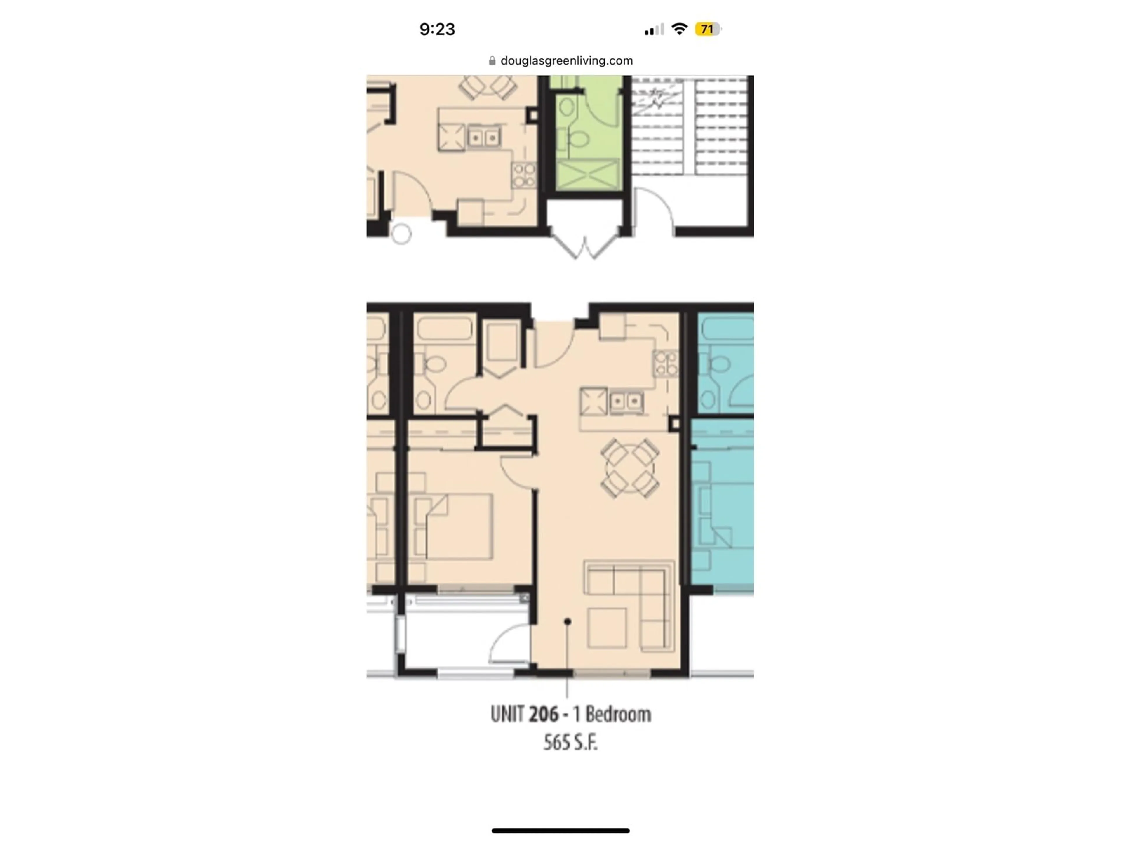 Floor plan for 206 - 185 175A, Surrey British Columbia V0V0V0