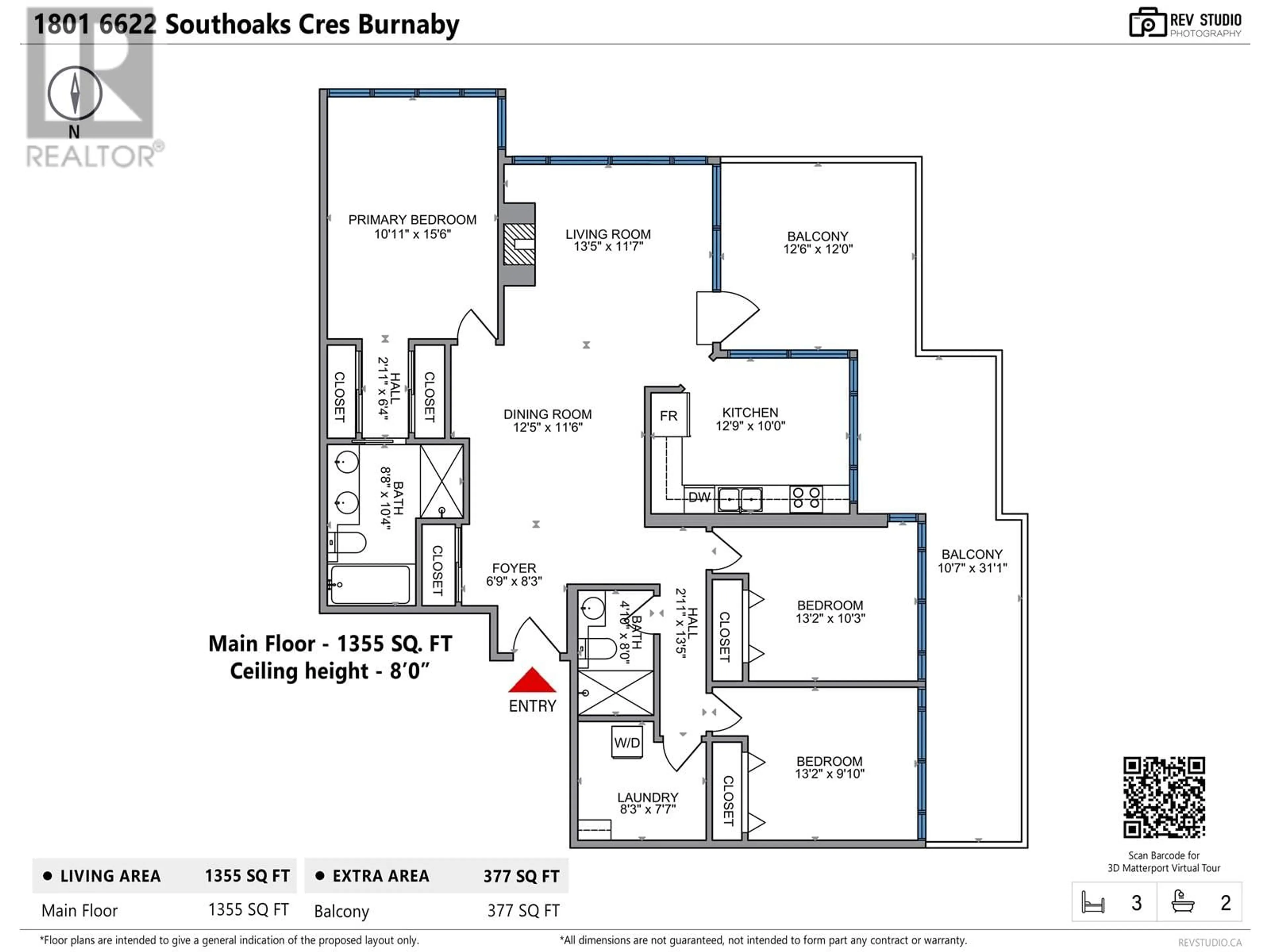 Floor plan for 1801 - 6622 SOUTHOAKS CRESCENT, Burnaby British Columbia V5E4K2