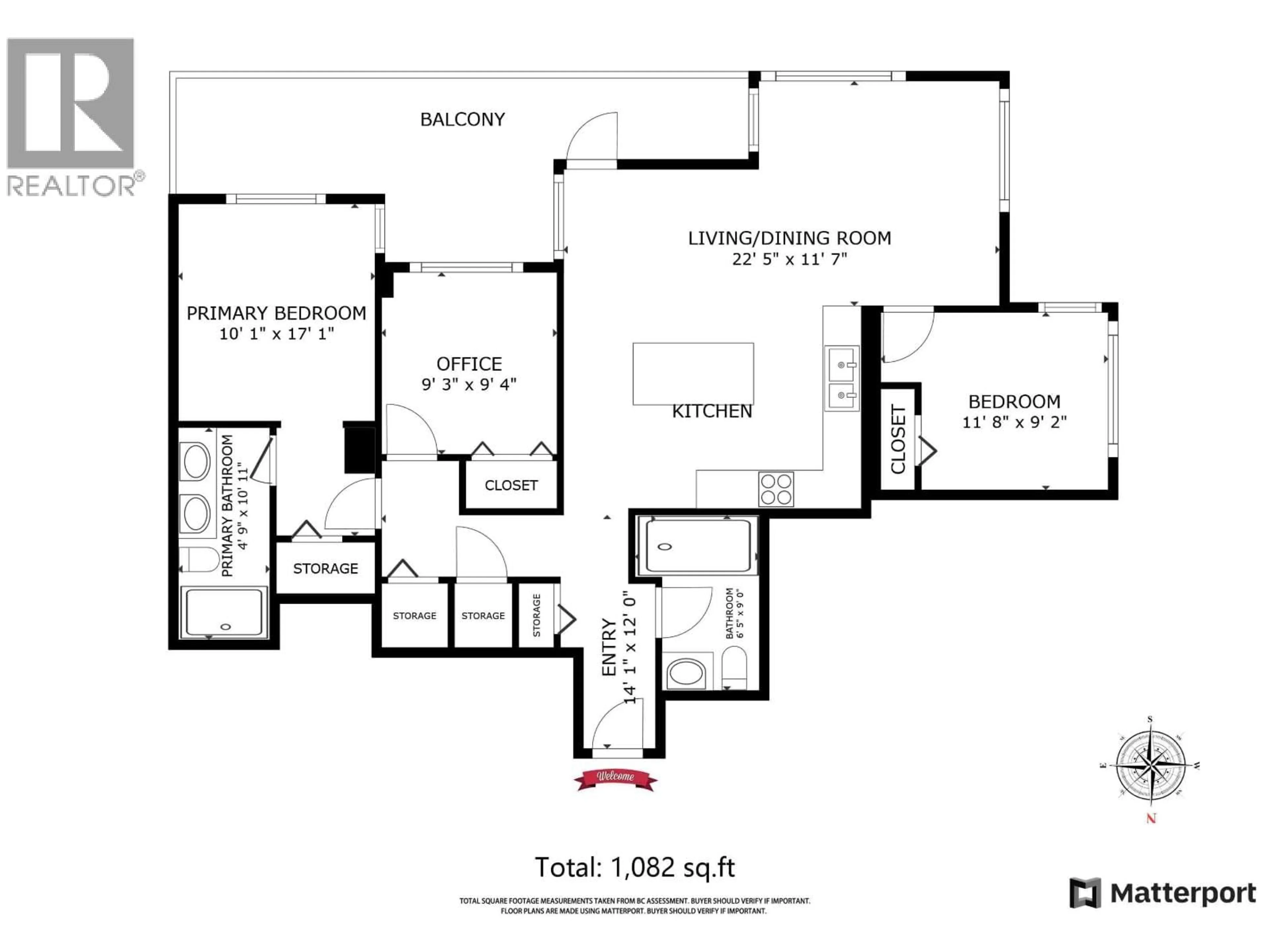 Floor plan for 3601 - 6700 DUNBLANE AVENUE, Burnaby British Columbia V5H0J3