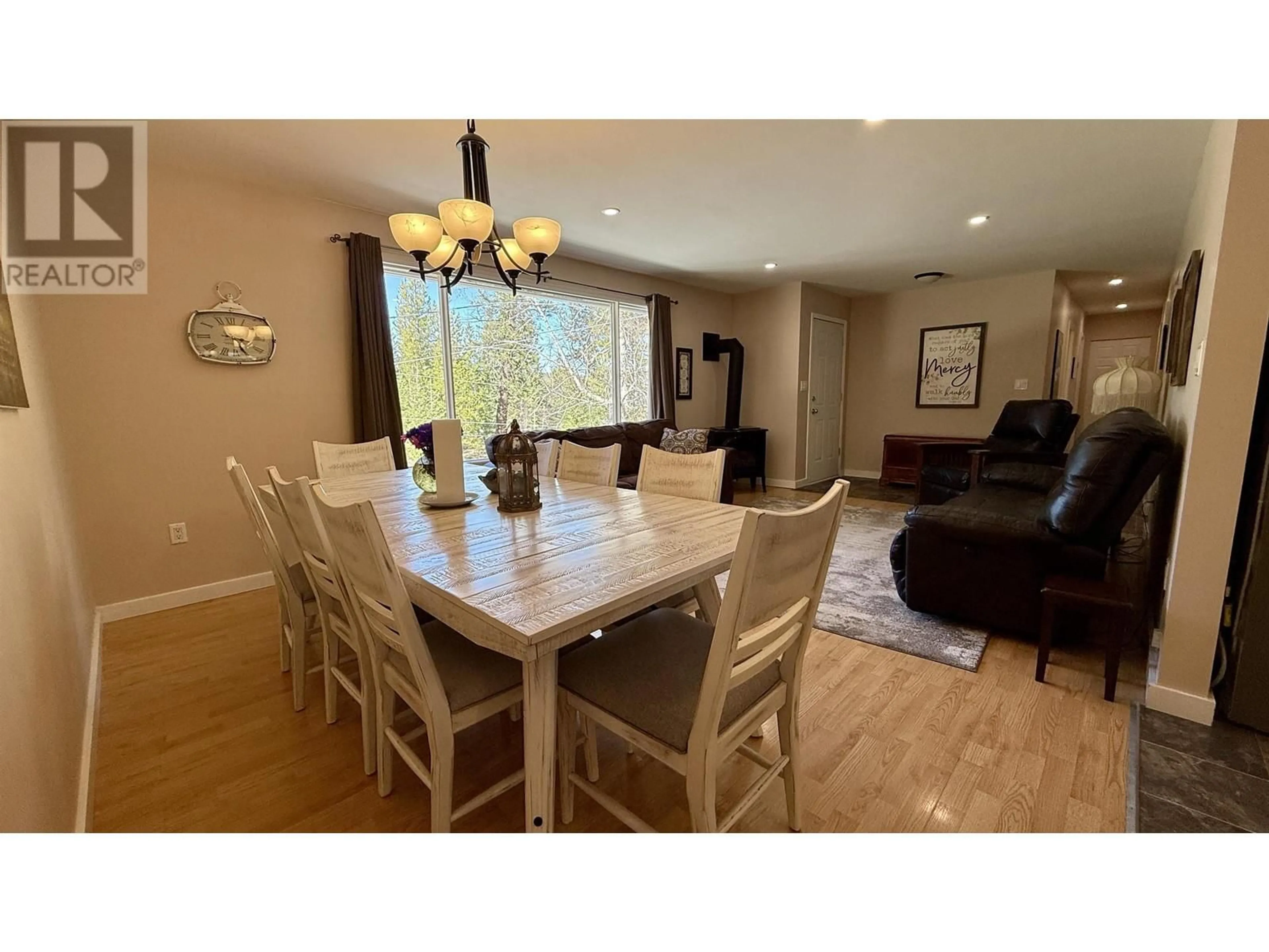 Dining room, wood/laminate floor for 6479 EWEN ROAD, Horse Lake British Columbia V0K2E3