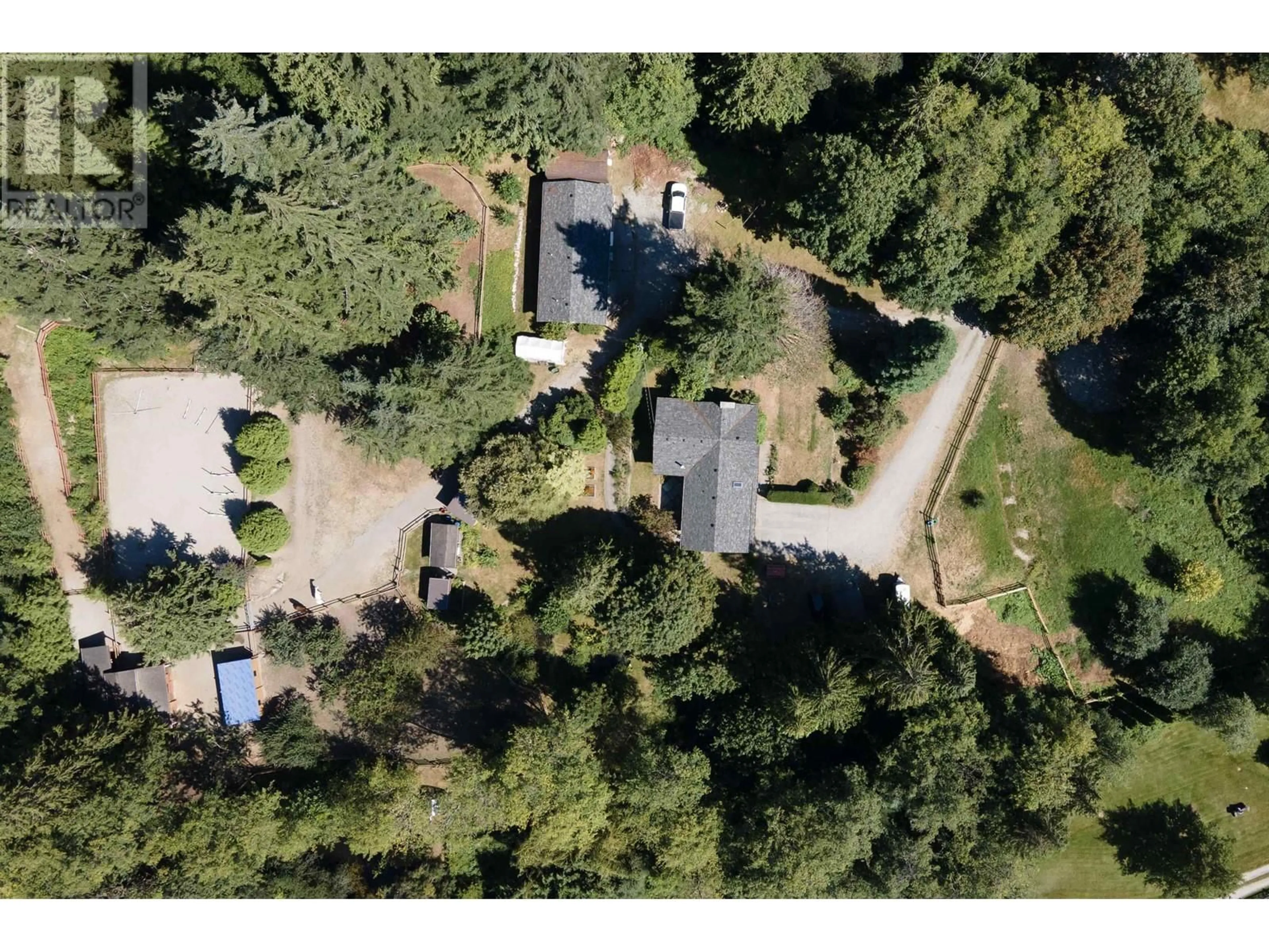 A pic from outside/outdoor area/front of a property/back of a property/a pic from drone, forest/trees view for 1930 RANCH ROAD, Roberts Creek British Columbia V0N2W5