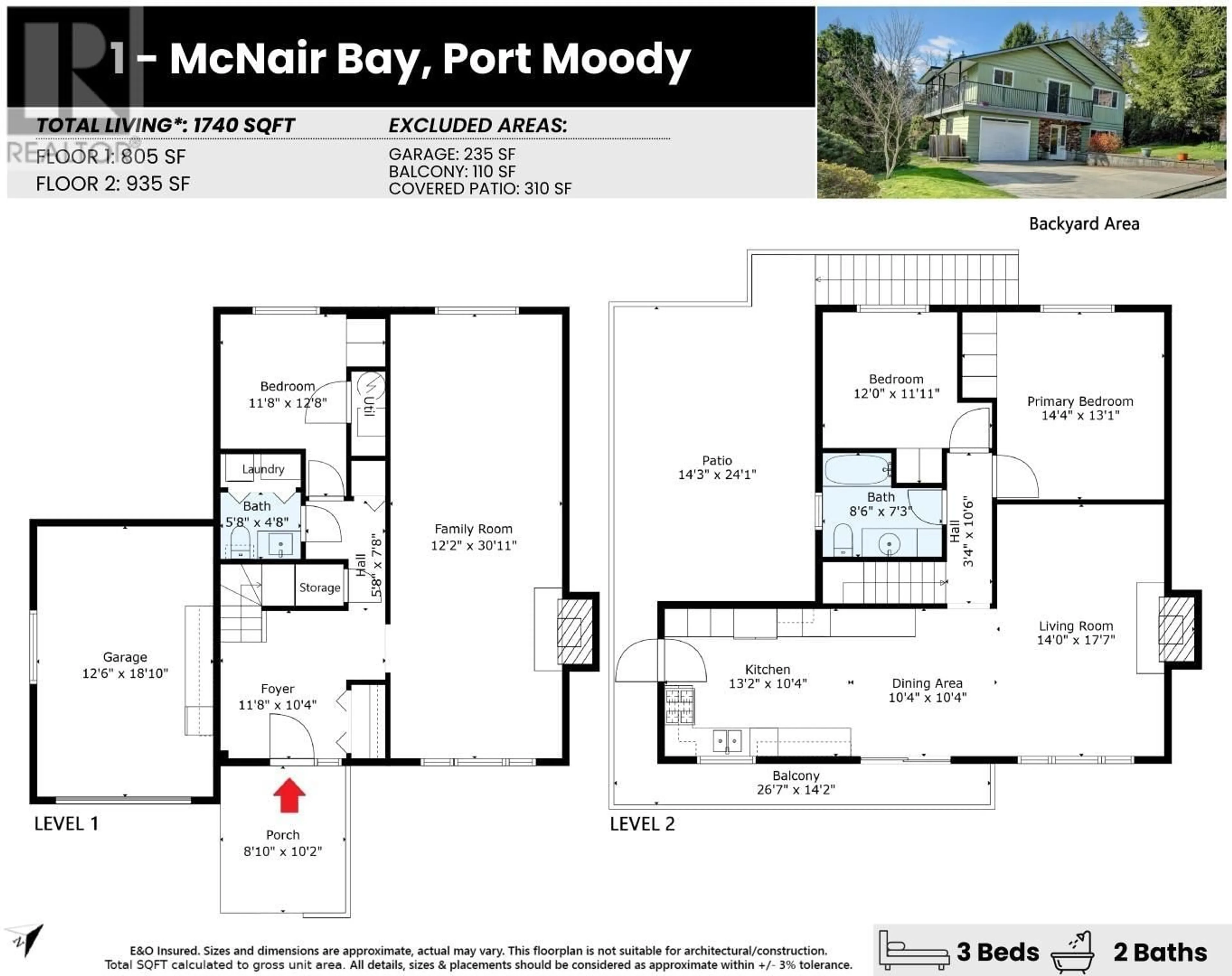 Floor plan for 1 MCNAIR BAY, Port Moody British Columbia V3H3N8