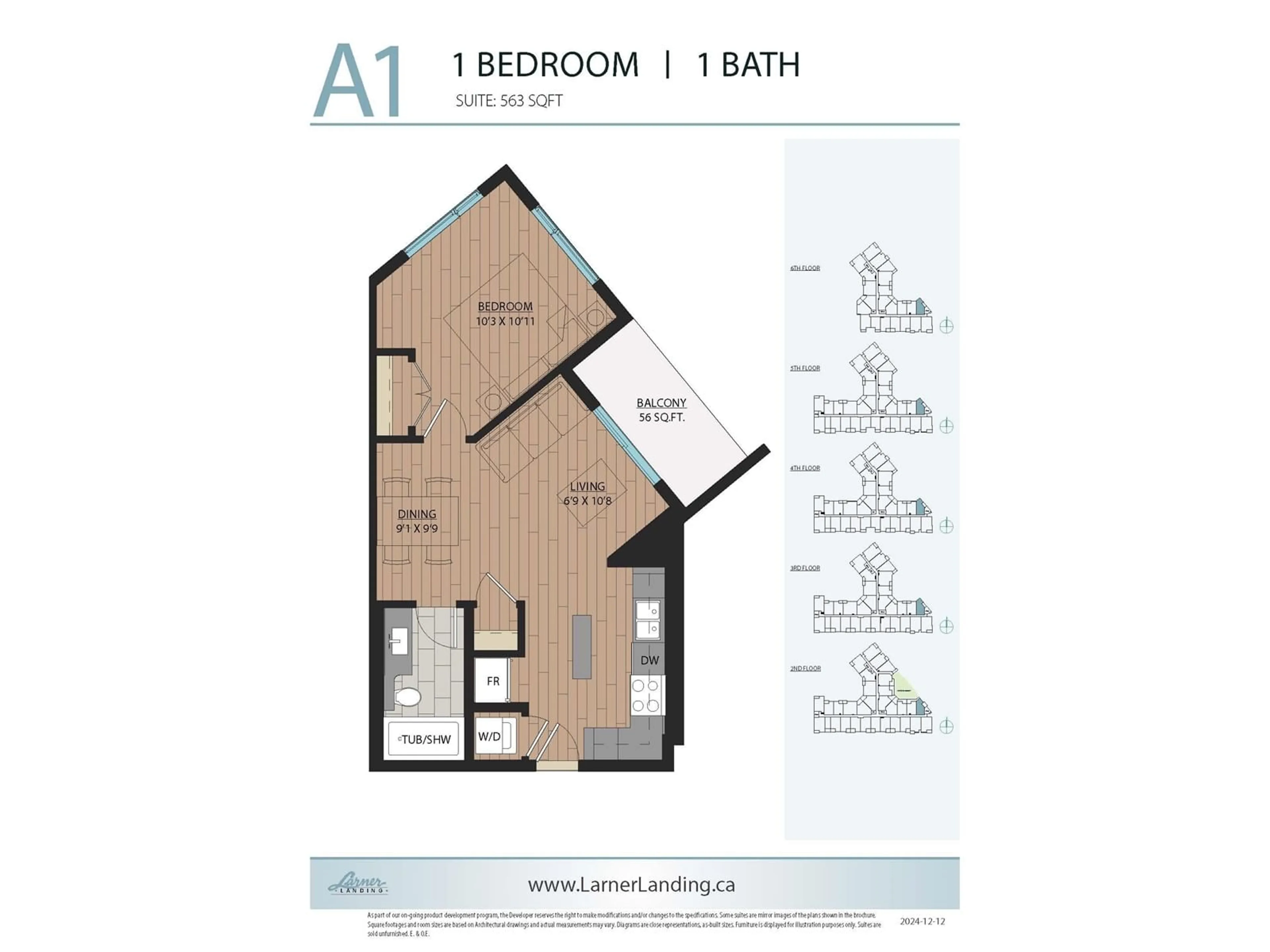 Floor plan for 224 - 13757 108, Surrey British Columbia V0V0V0