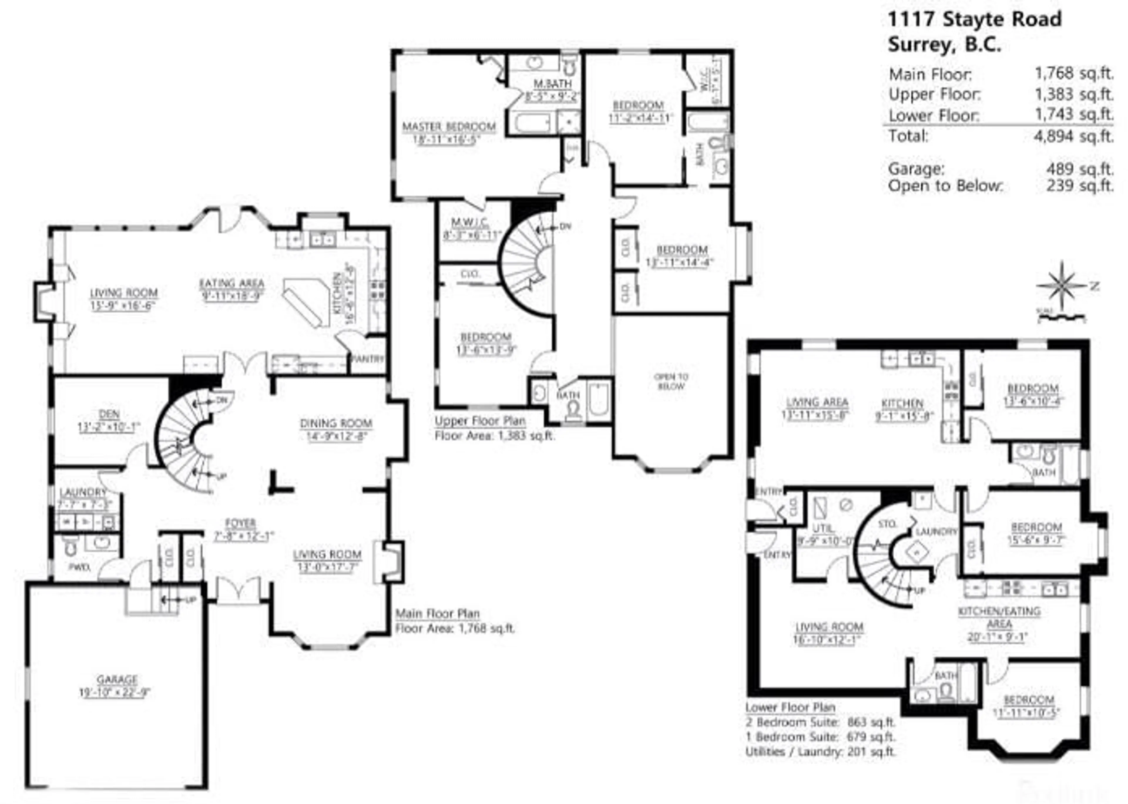 Floor plan for 1117 STAYTE, White Rock British Columbia V4B4Y9