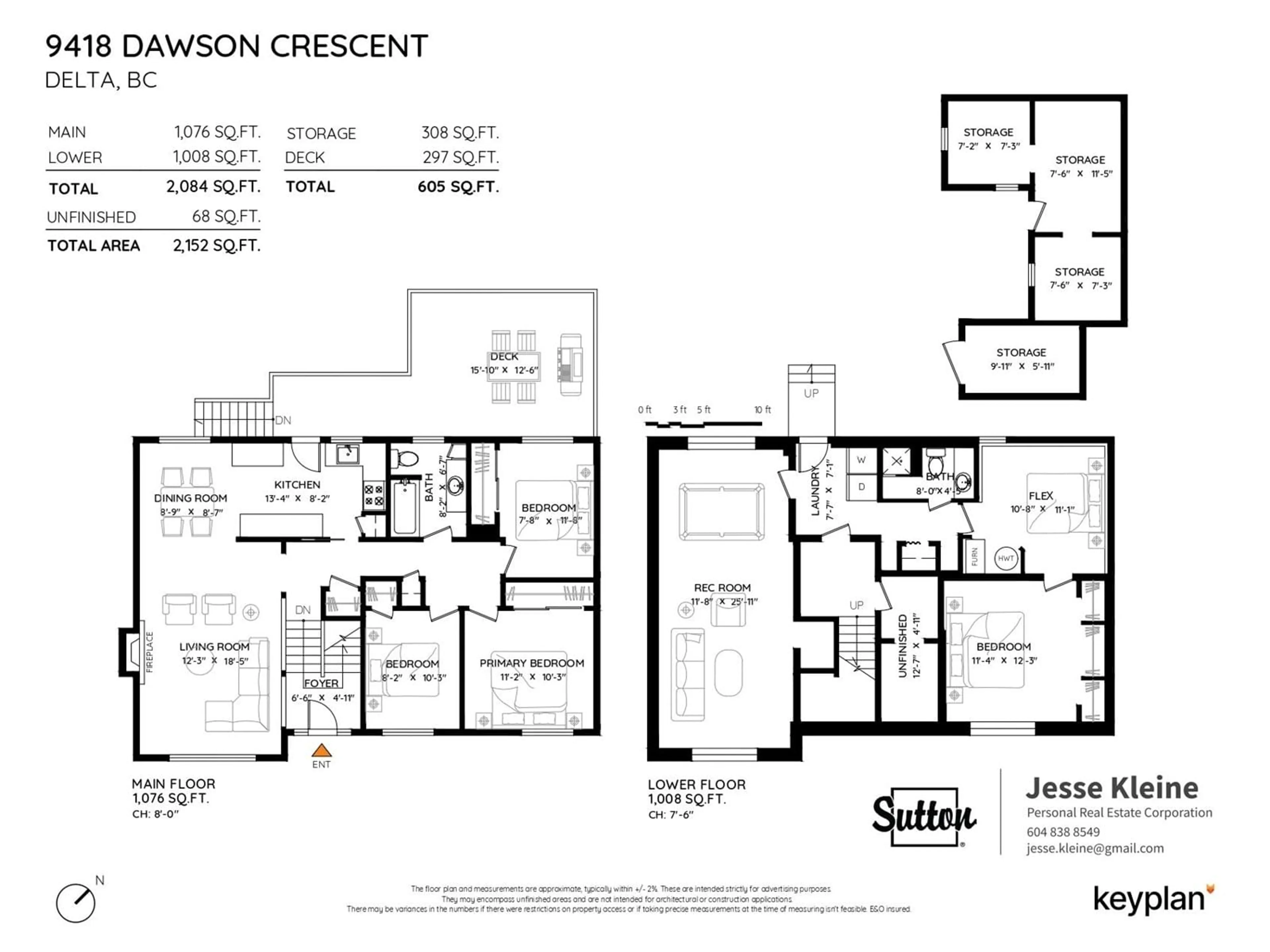 Floor plan for 9418 DAWSON, Delta British Columbia V4C5G9