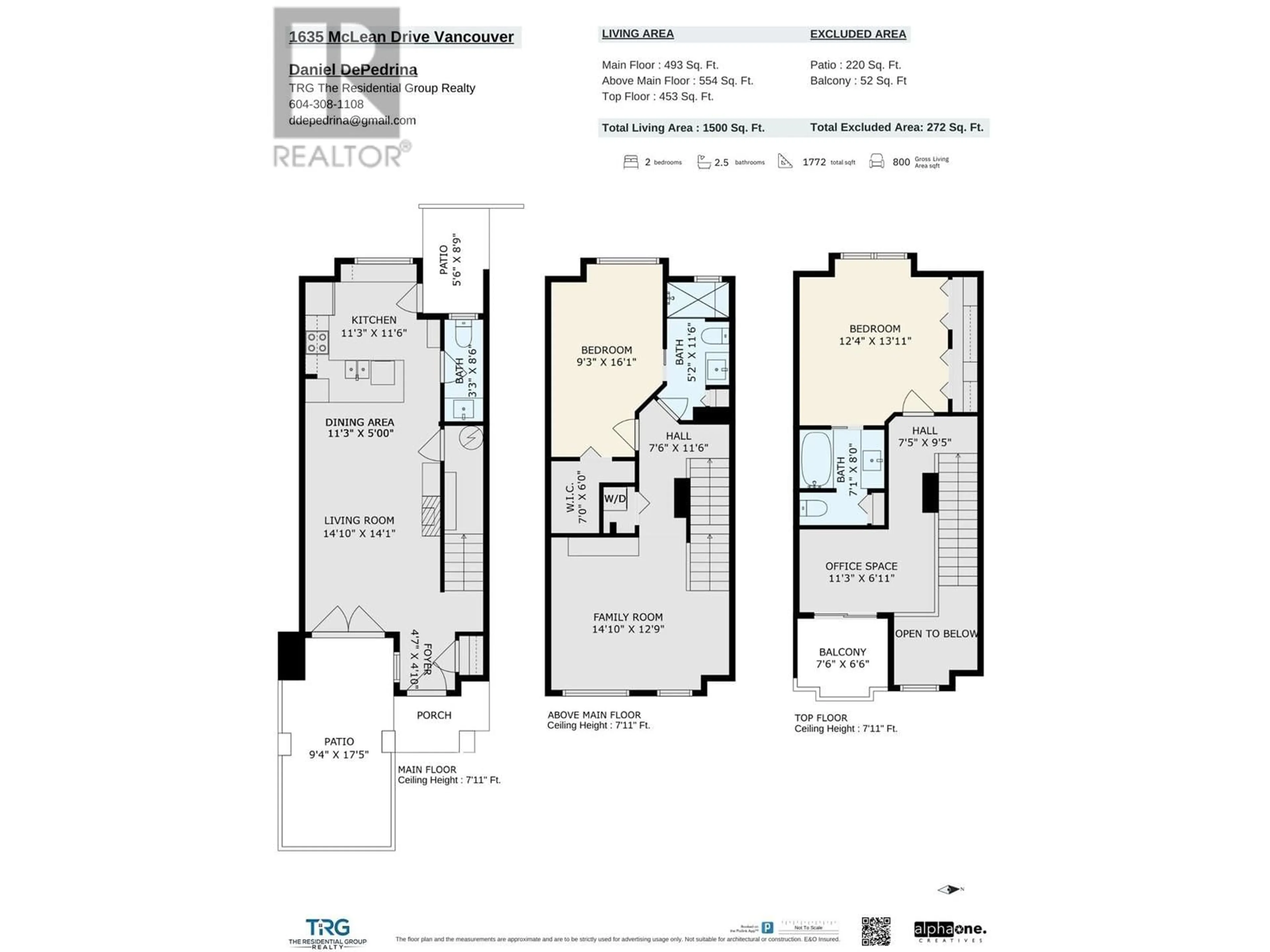 Floor plan for 1635 MCLEAN DRIVE, Vancouver British Columbia V5L5E3