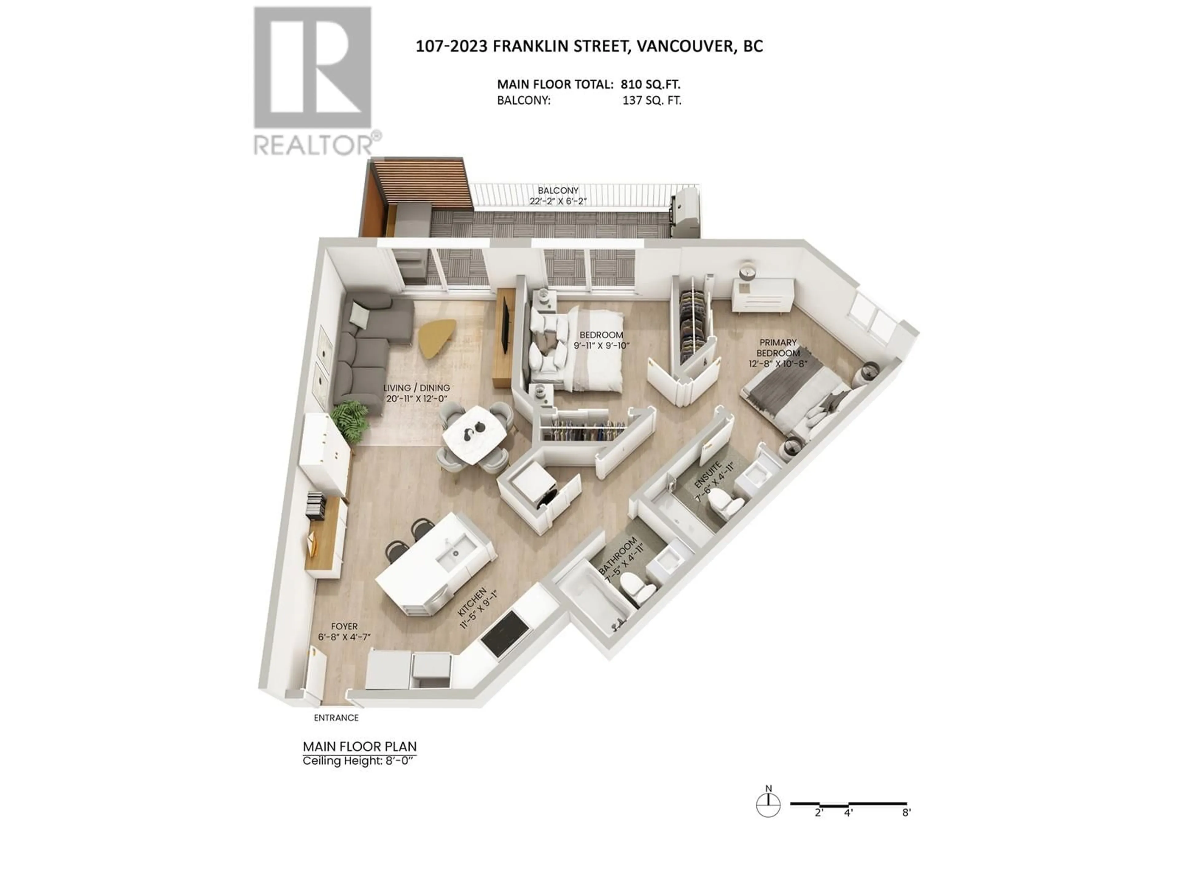 Floor plan for 107 - 2023 FRANKLIN STREET, Vancouver British Columbia V5L1R4