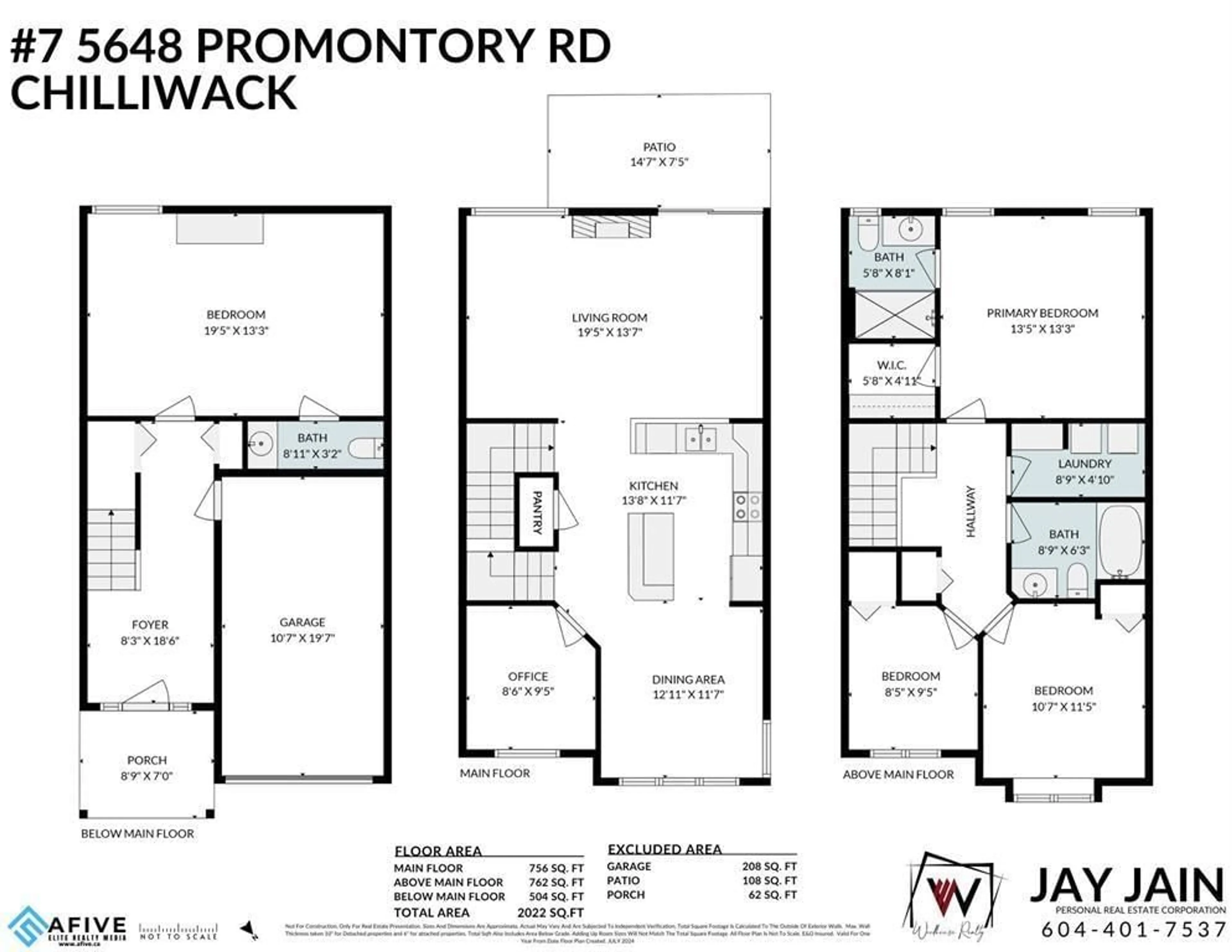 Floor plan for 7 - 5648 PROMONTORY ROAD, Chilliwack British Columbia V2R0E5