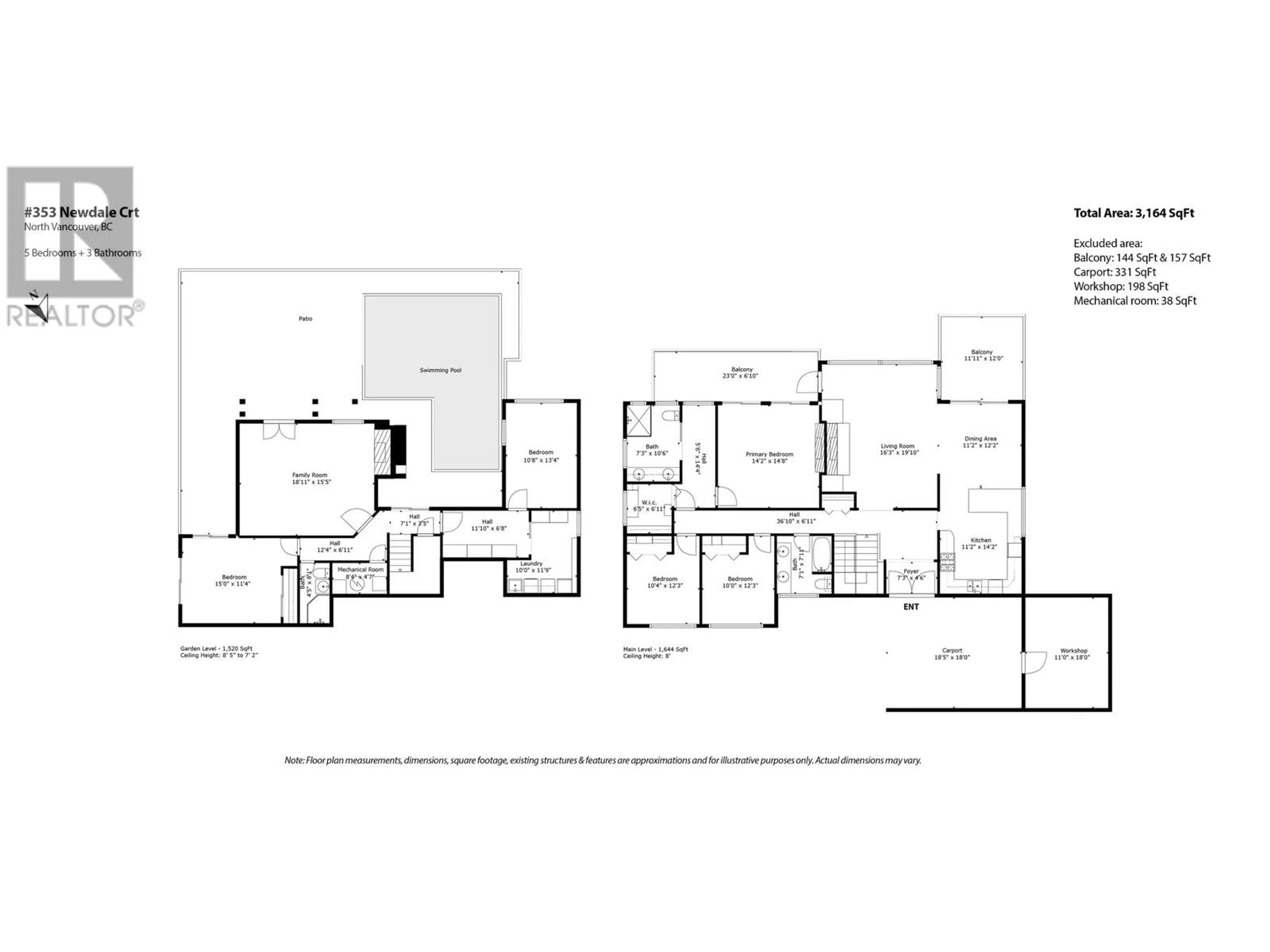 Floor plan for 353 NEWDALE COURT, North Vancouver British Columbia V7N3H3