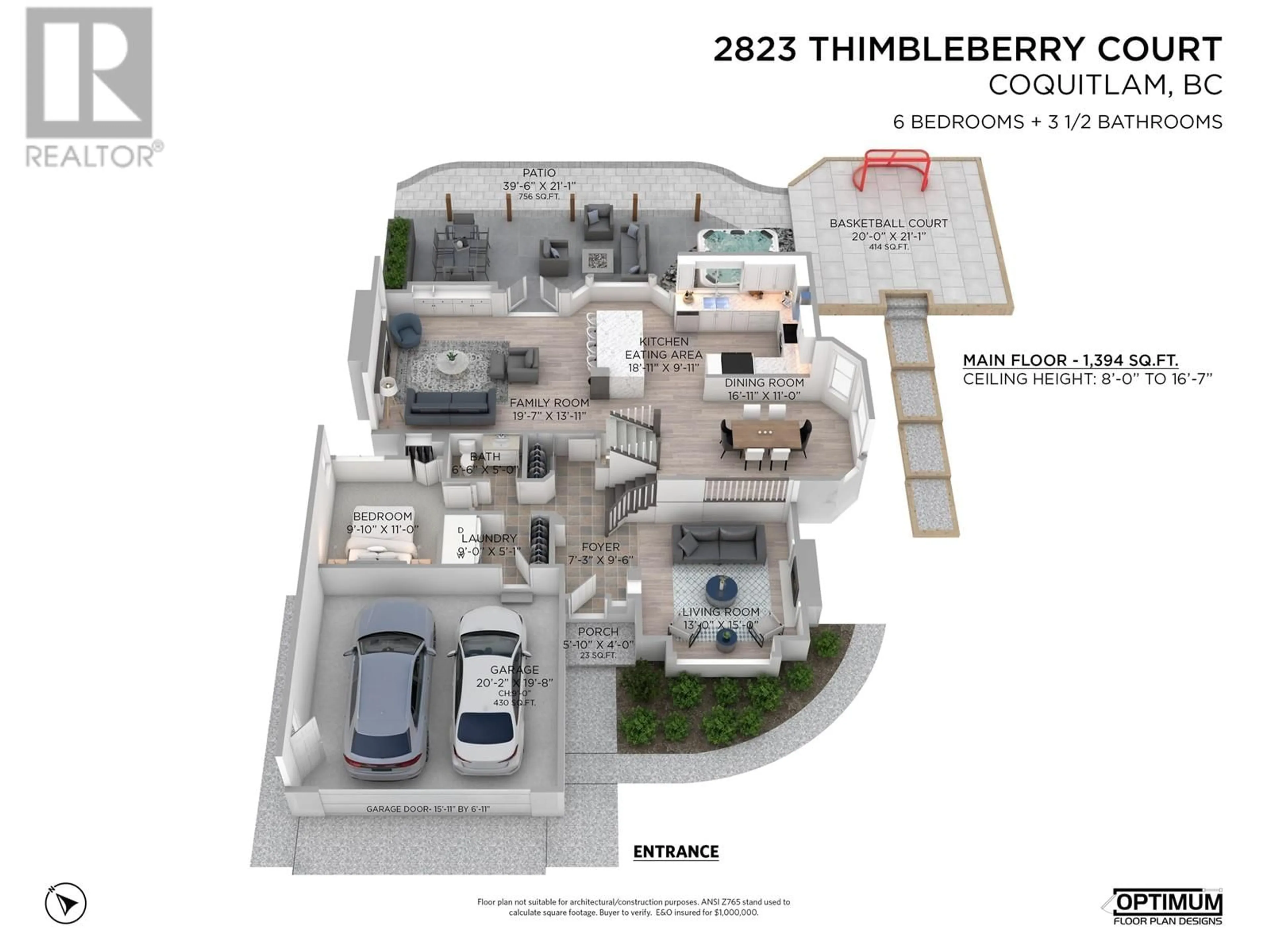 Floor plan for 2823 THIMBLEBERRY COURT, Coquitlam British Columbia V3E2T3