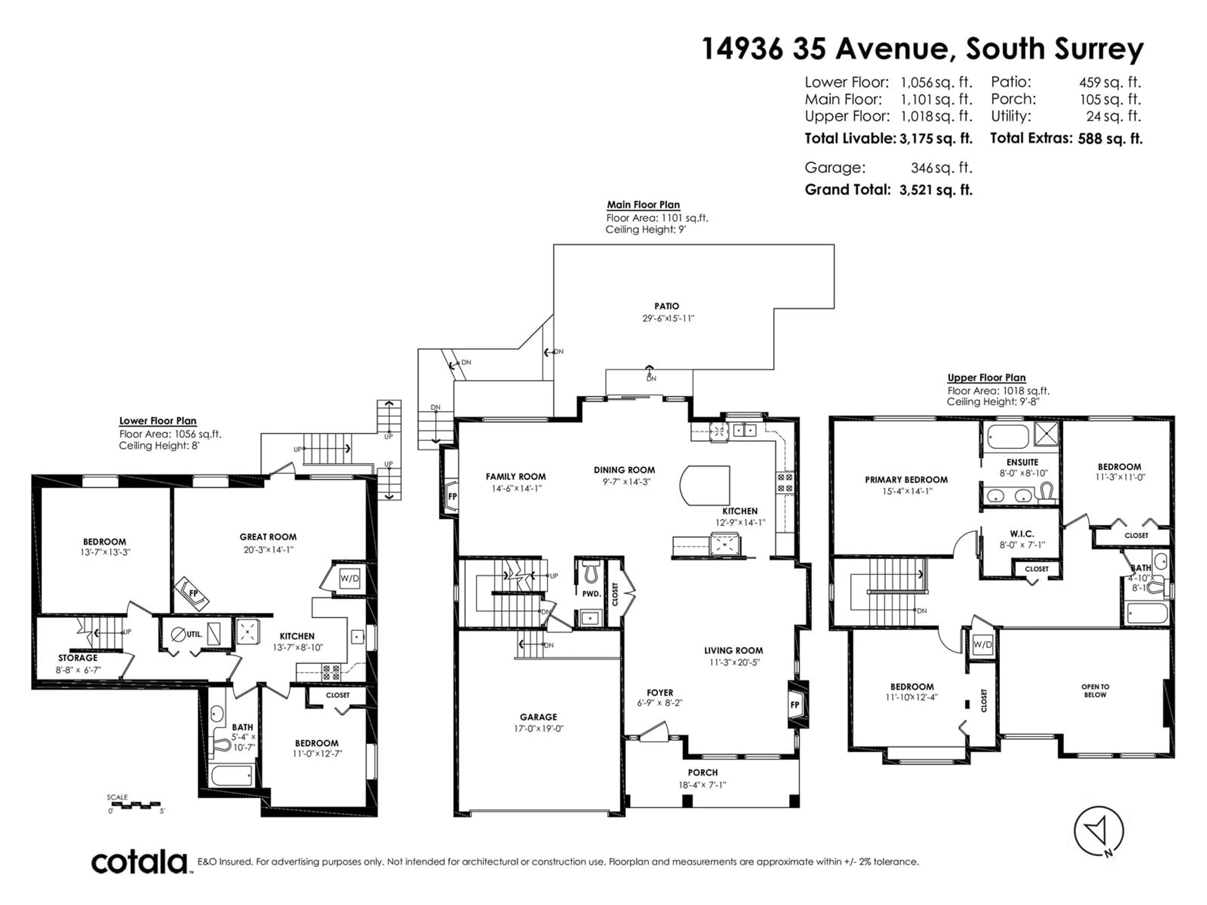 Floor plan for 14936 35, Surrey British Columbia V3S0T4