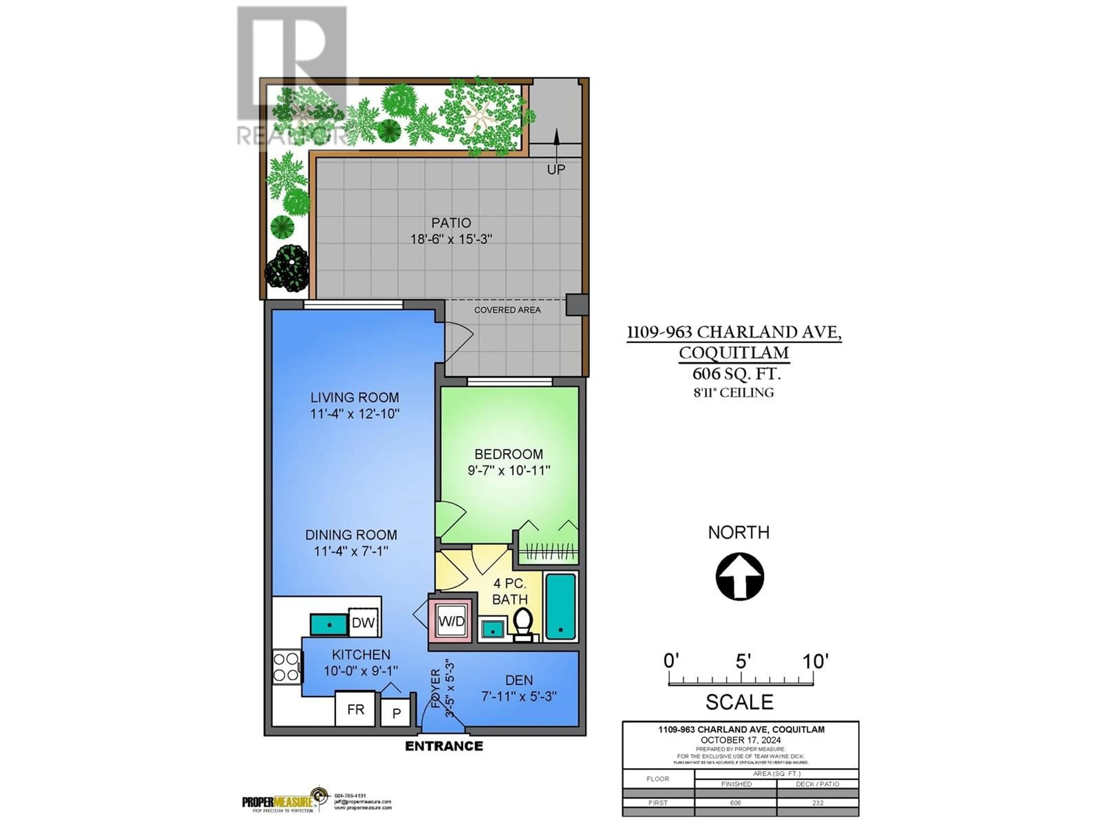 Floor plan for 1109 - 963 CHARLAND AVENUE, Coquitlam British Columbia V3K0E2