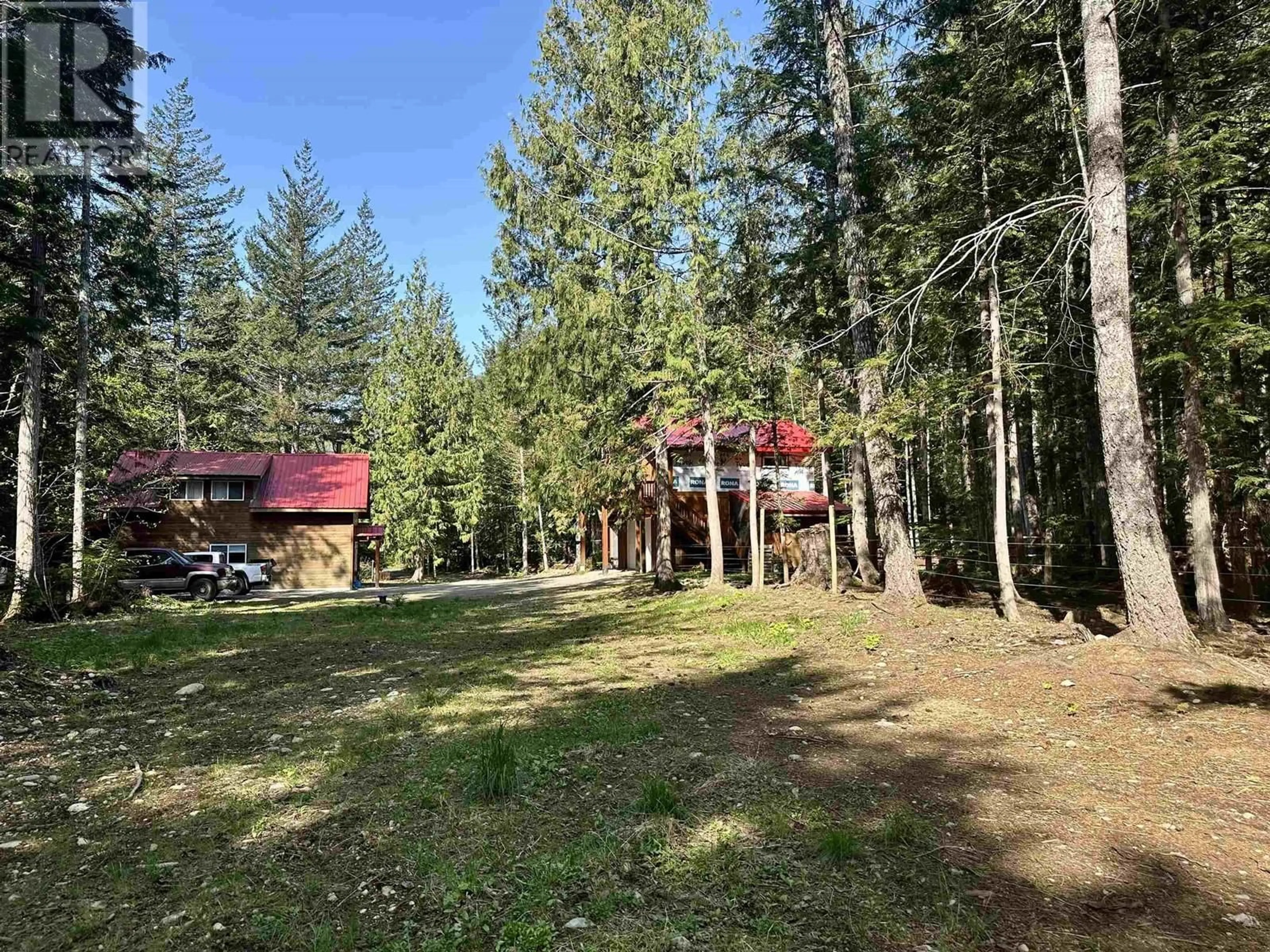 A pic from outside/outdoor area/front of a property/back of a property/a pic from drone, forest/trees view for 2860 HALF MOON DRIVE, Hagensborg British Columbia V0T1H0