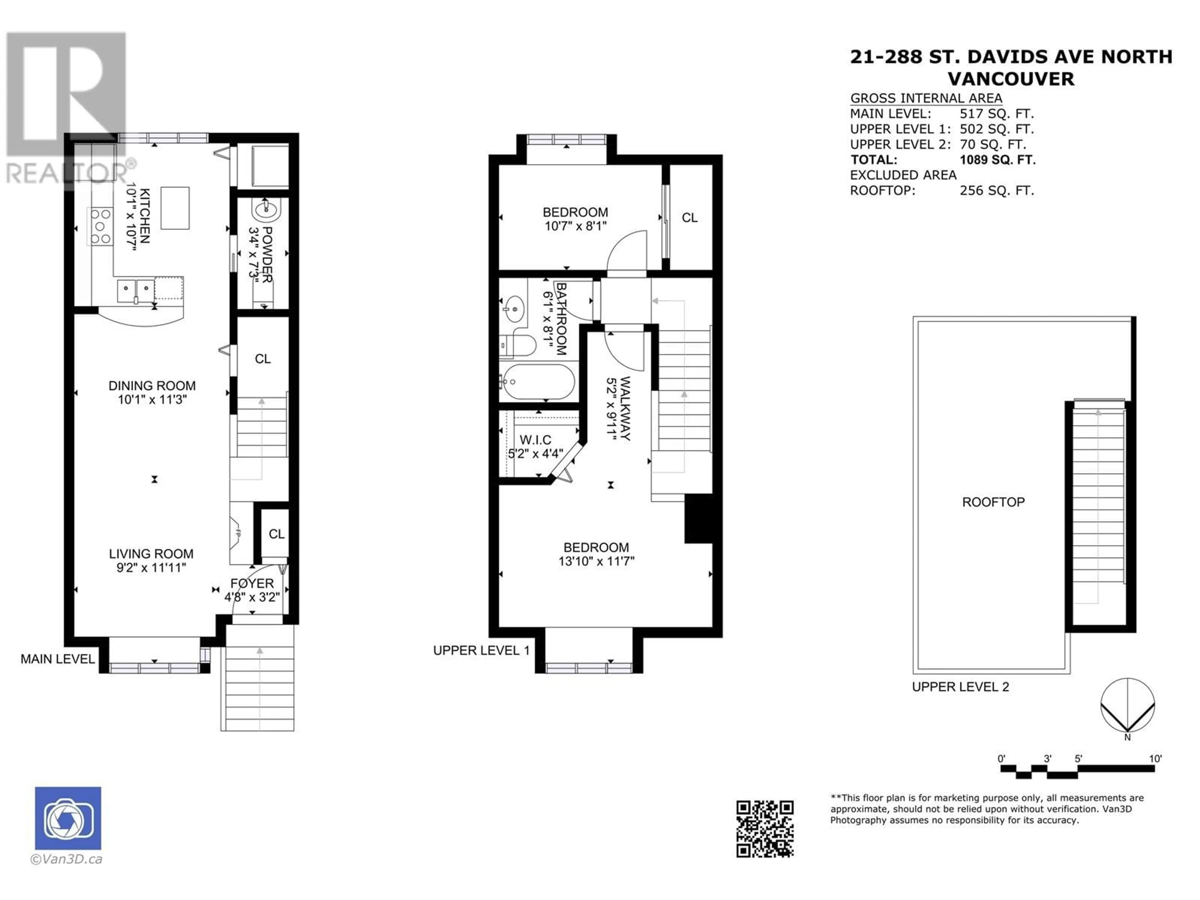 Floor plan for 21 - 288 ST. DAVIDS AVENUE, North Vancouver British Columbia V7L4X2