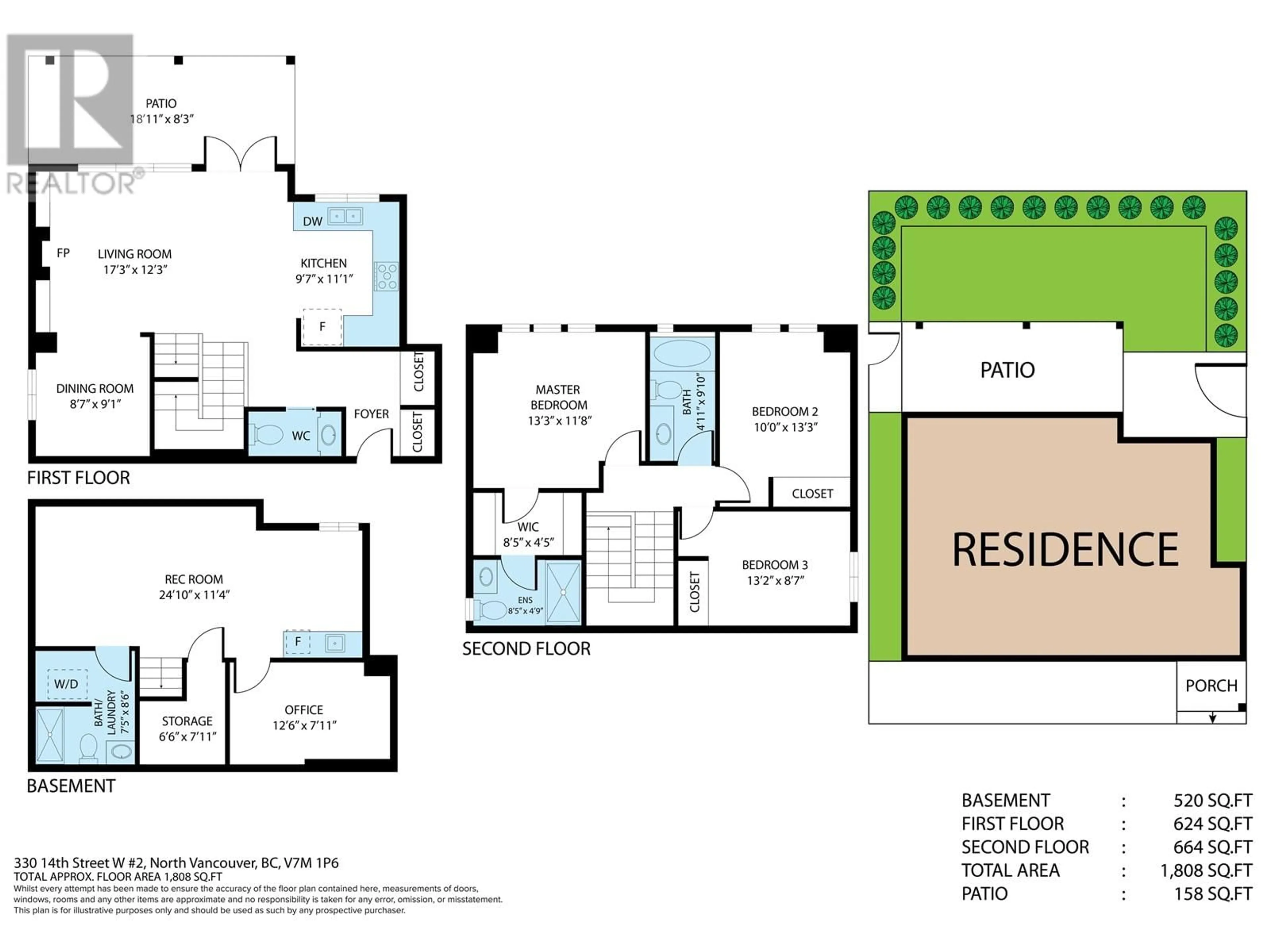 Floor plan for 2 - 330 14TH STREET, North Vancouver British Columbia V7M1P6