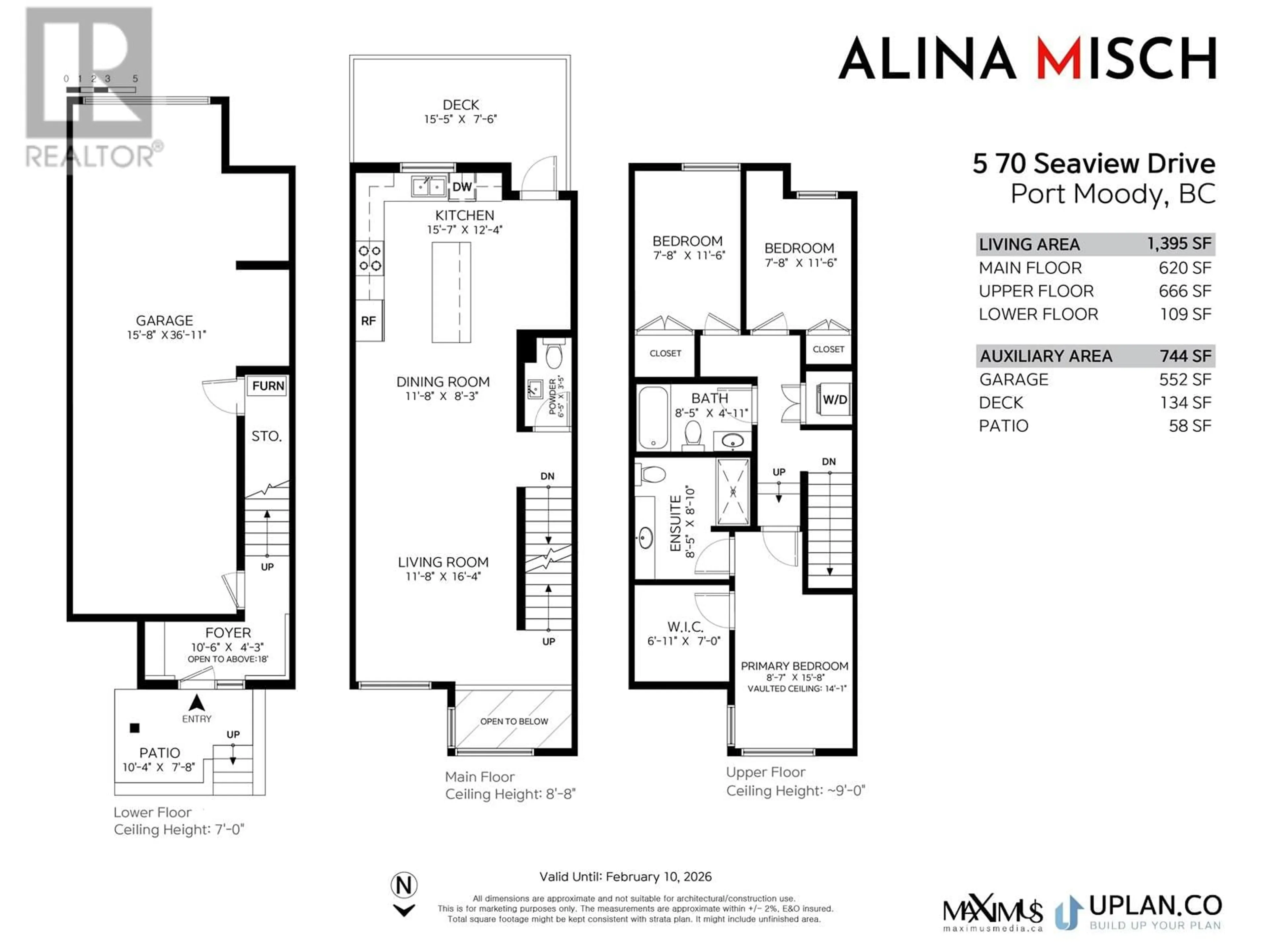 Floor plan for 5 - 70 SEAVIEW DRIVE, Port Moody British Columbia V3H0J9