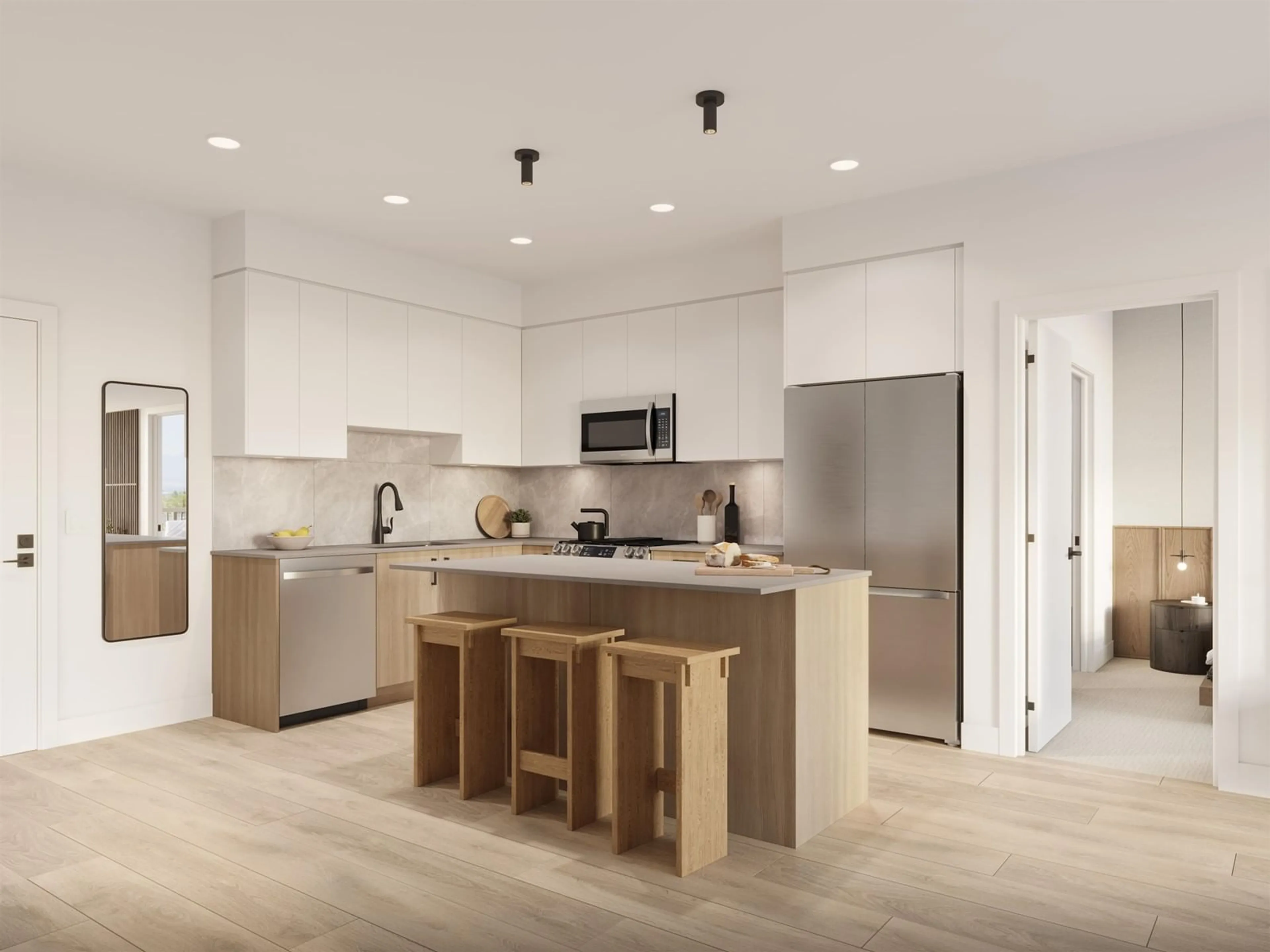 Open concept kitchen, unknown for A608 - 8230 208B, Langley British Columbia V2Y2C4