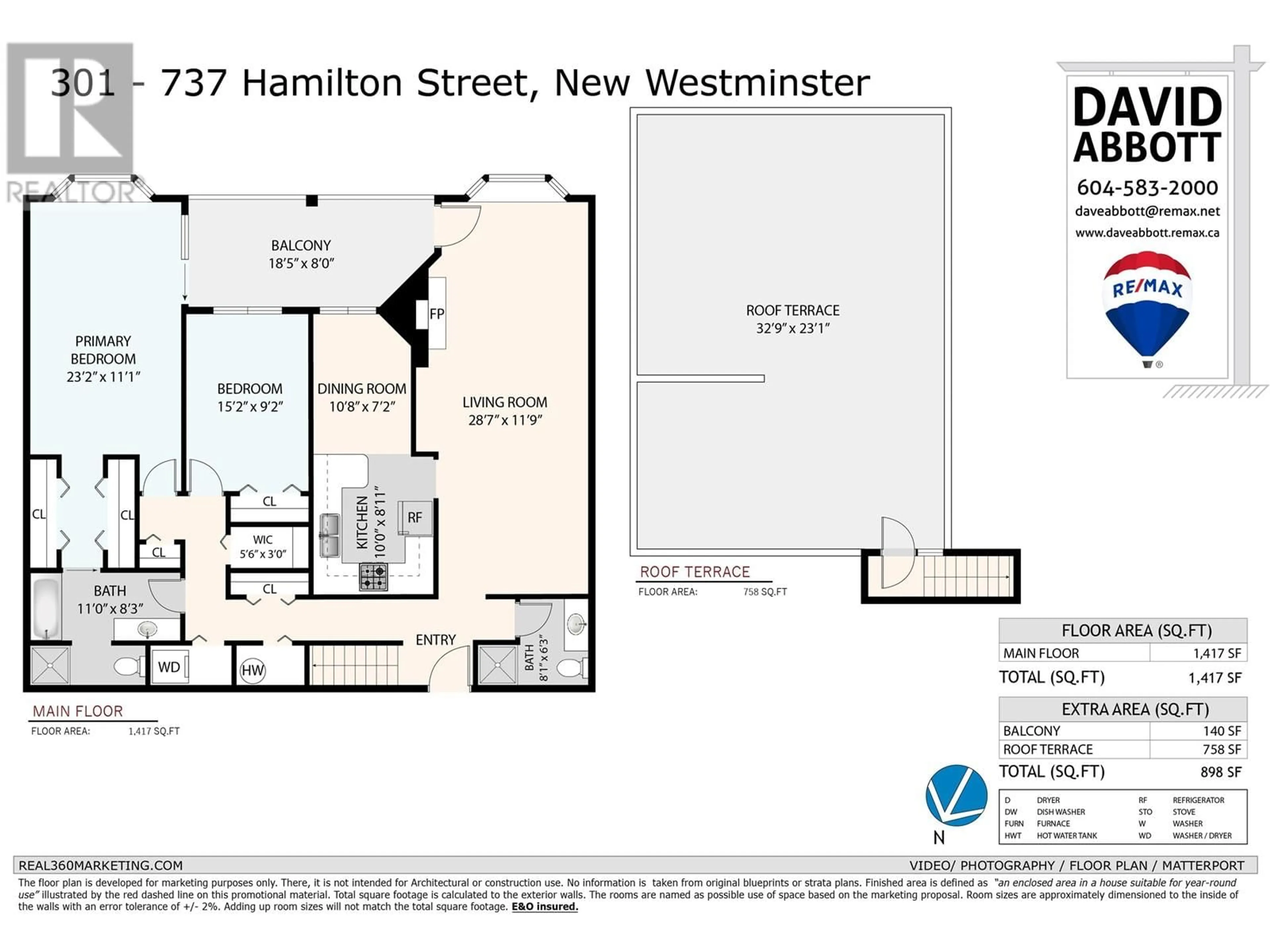 Floor plan for 301 - 737 HAMILTON STREET, New Westminster British Columbia V3M2M7