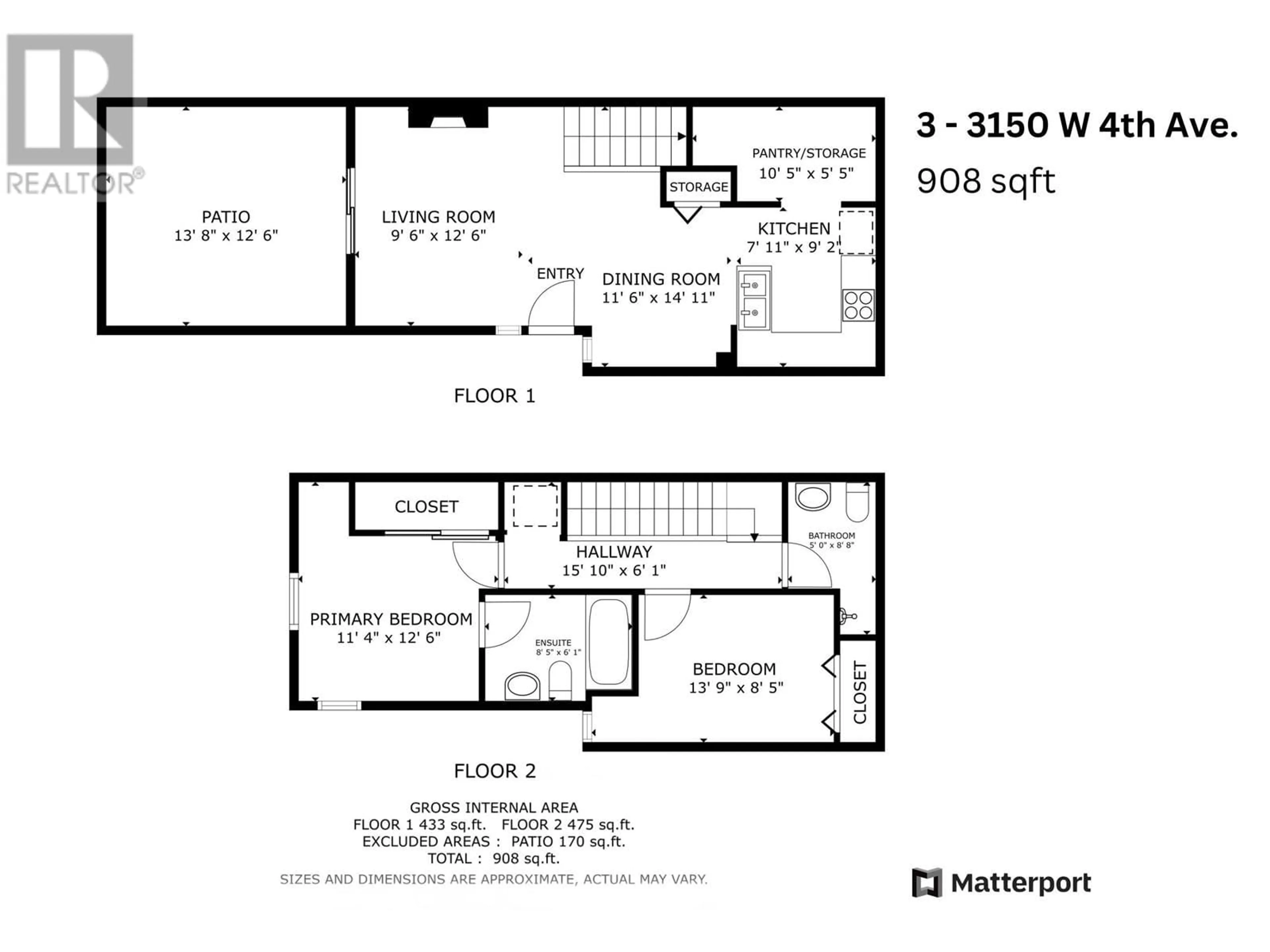 Floor plan for 3 - 3150 4TH AVENUE, Vancouver British Columbia V6K1R7