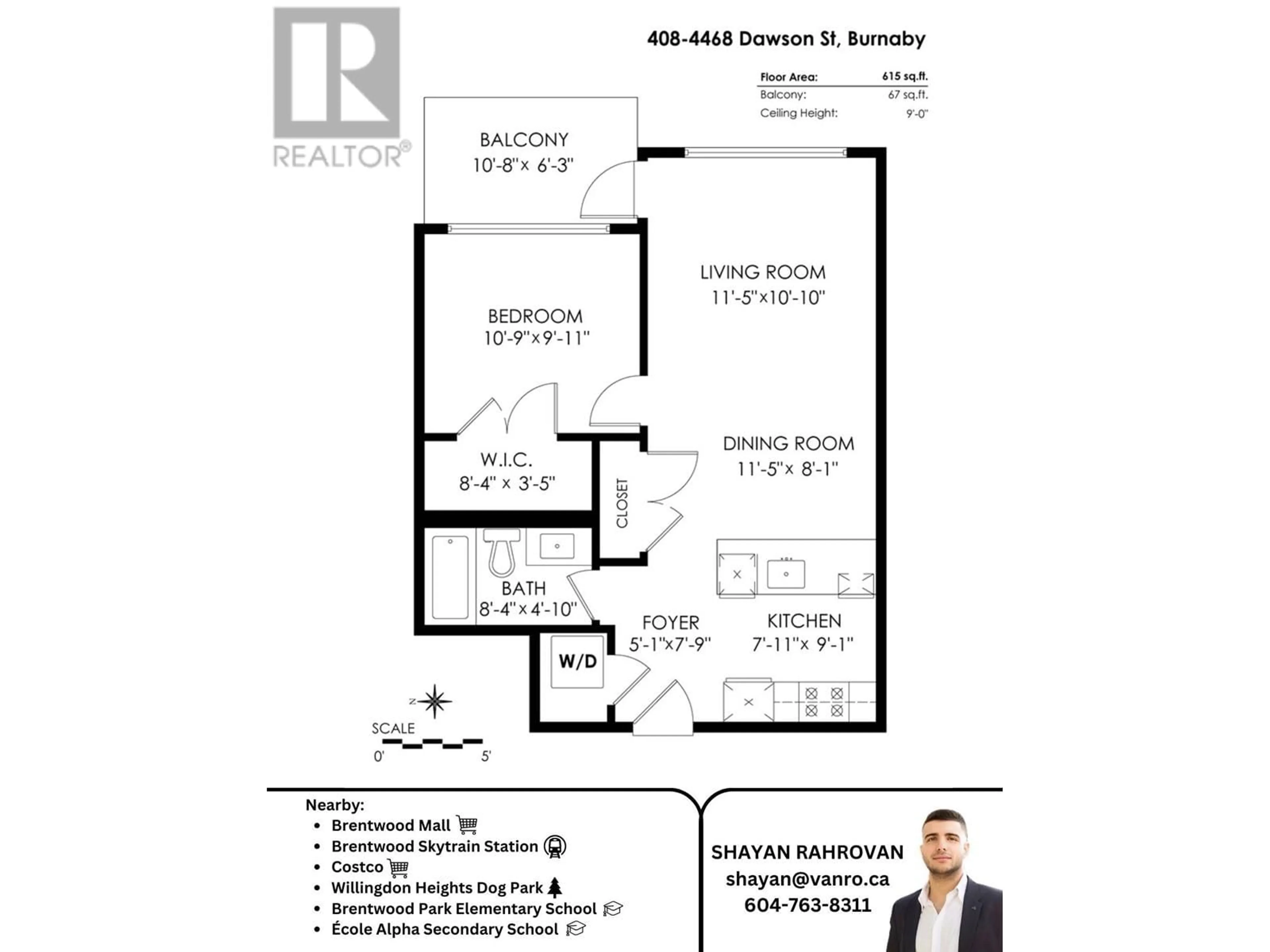 Floor plan for 408 - 4468 DAWSON STREET, Burnaby British Columbia V5C0J9