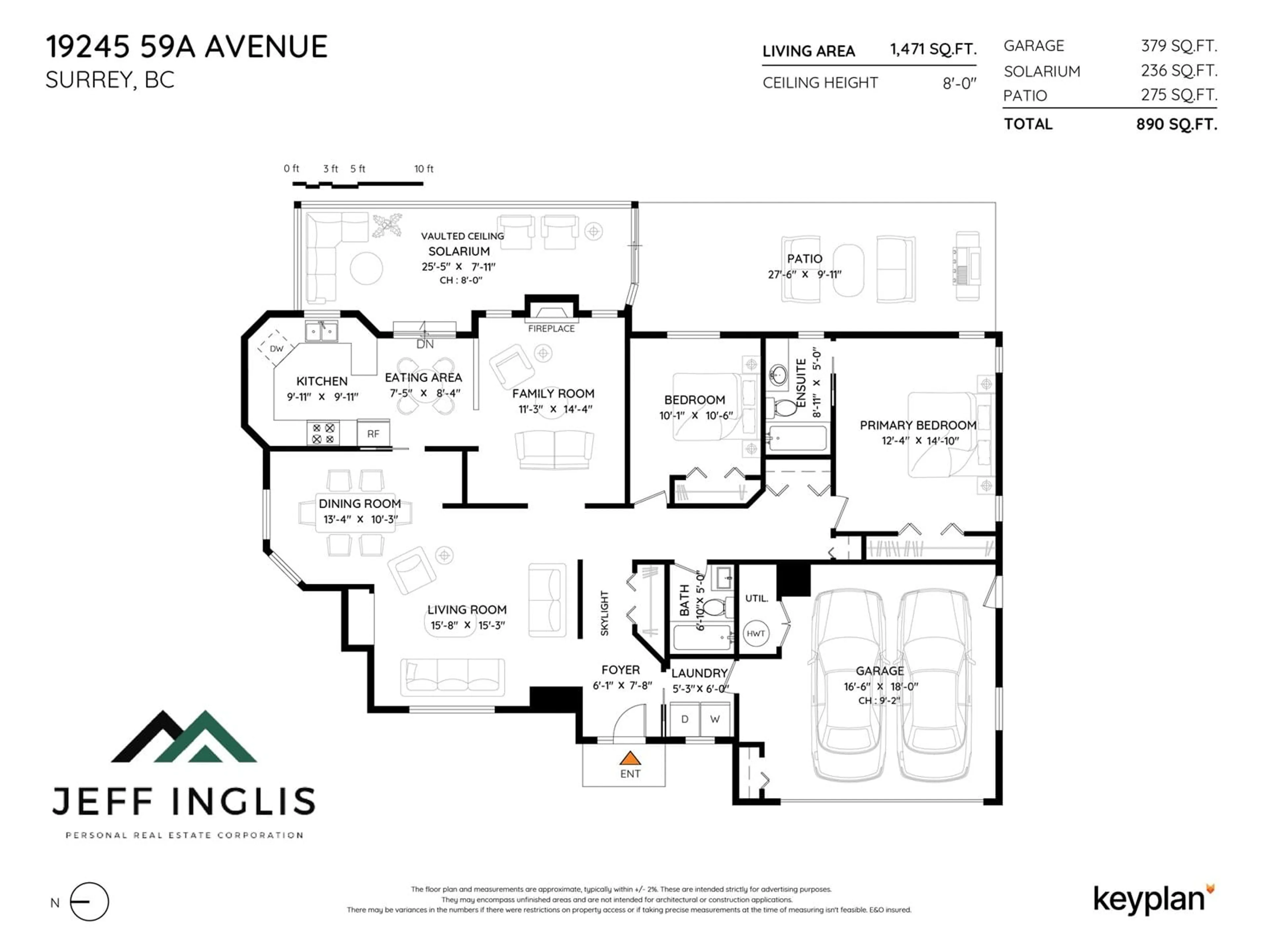 Floor plan for 19245 59A, Surrey British Columbia V3S7S8