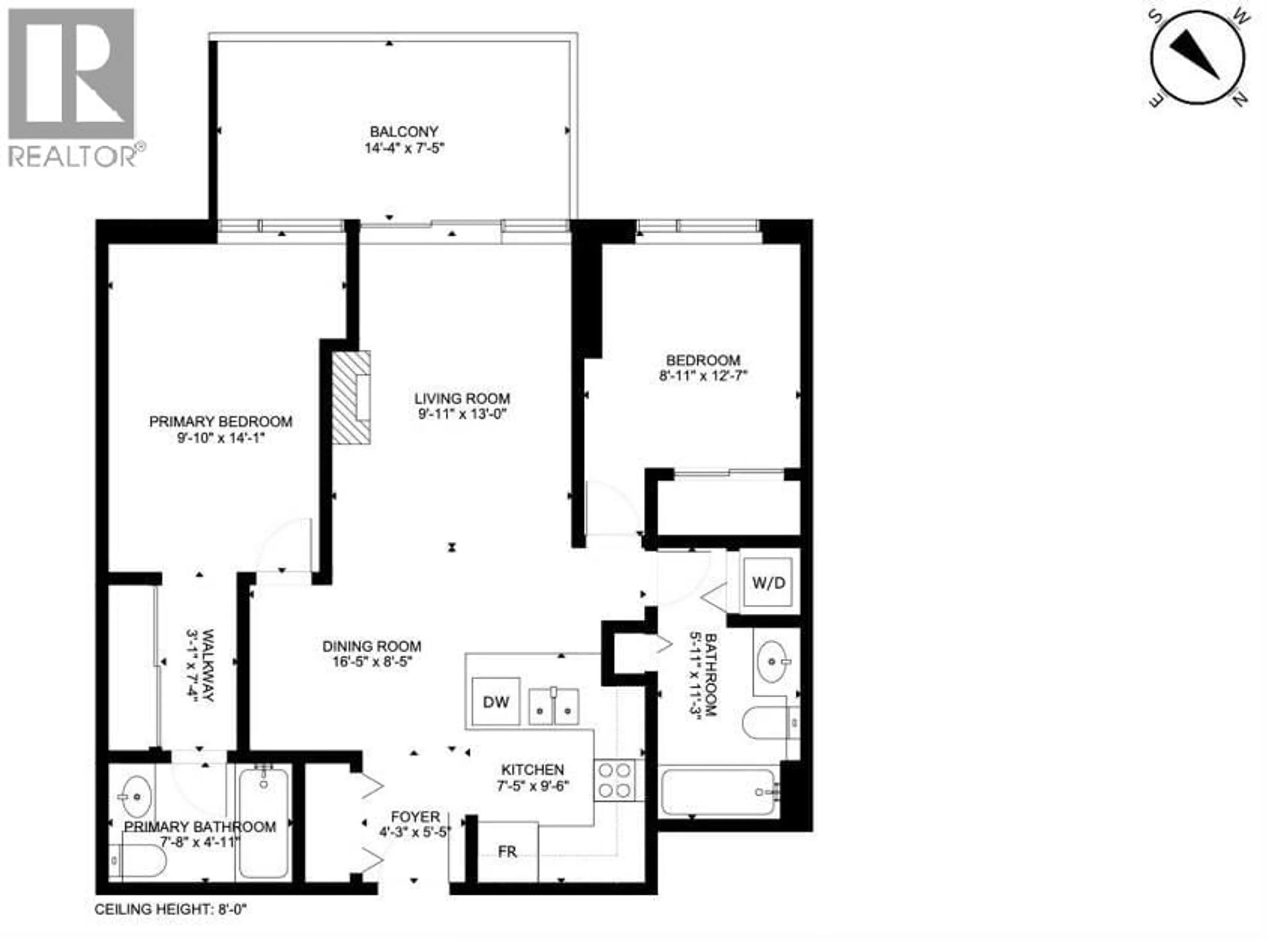 Floor plan for 2909 - 888 CARNARVON STREET, New Westminster British Columbia V3M0C6