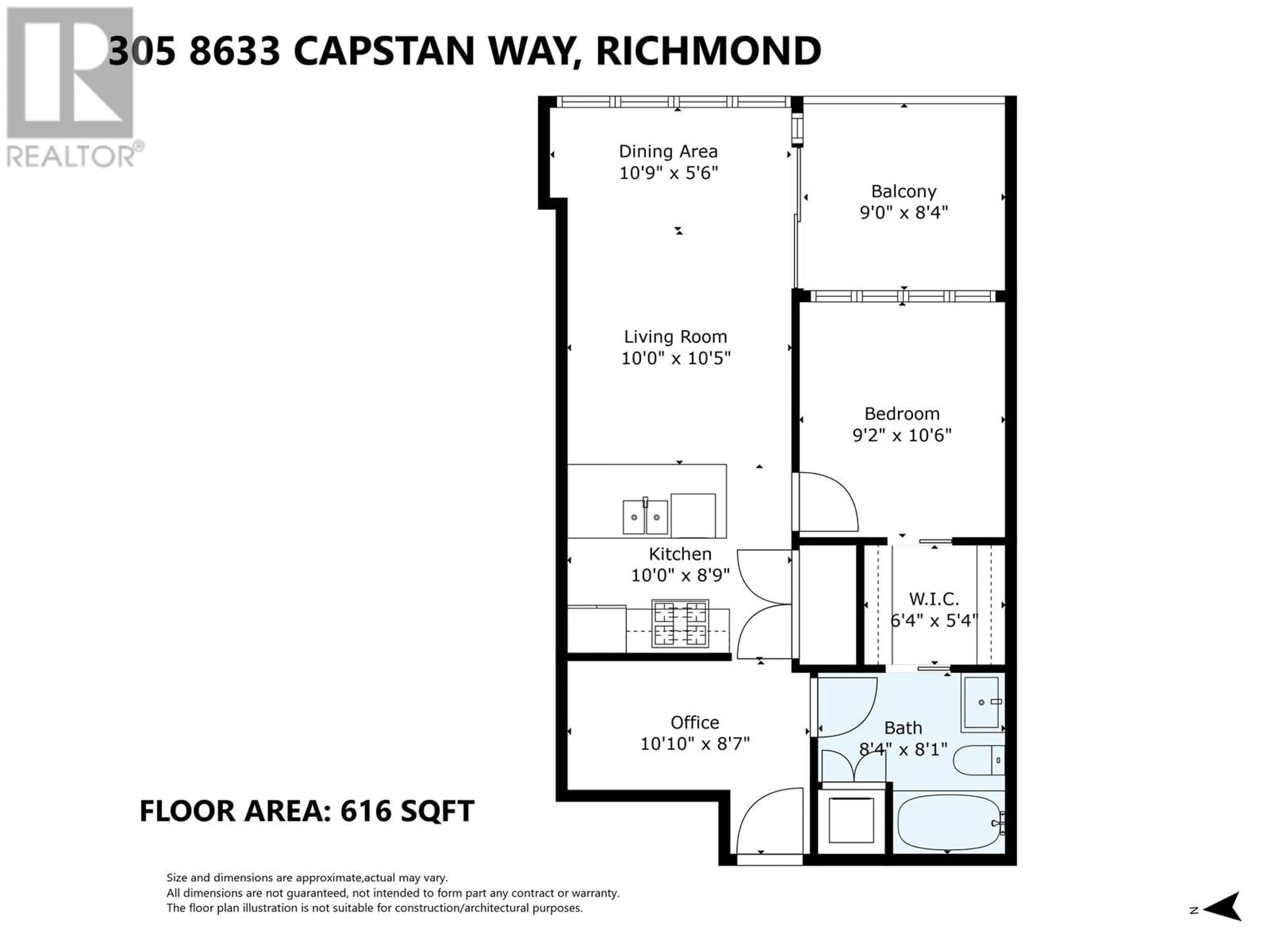 Floor plan for 305 - 8633 CAPSTAN WAY, Richmond British Columbia V6X0N5