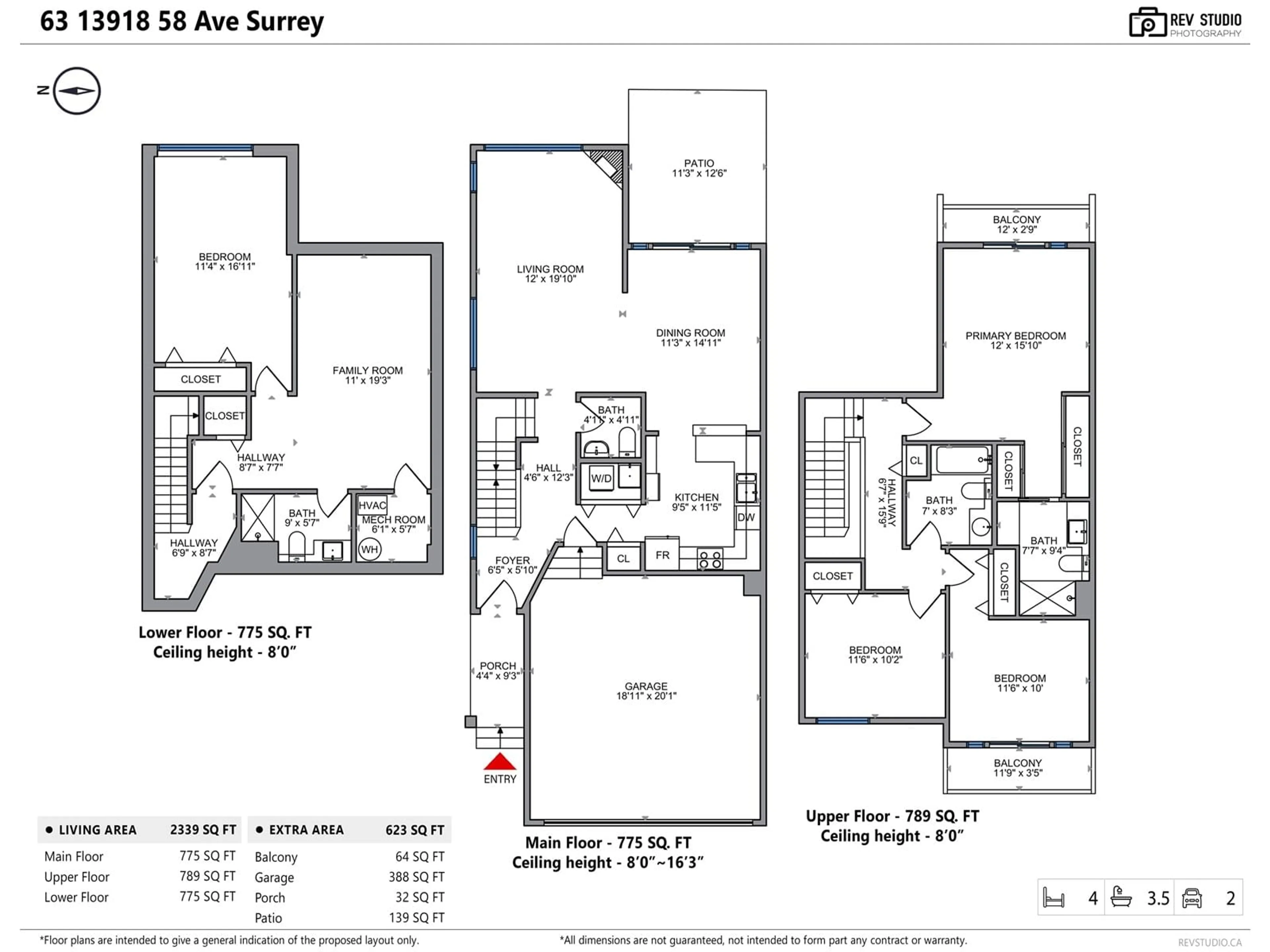 Floor plan for 63 - 13918 58, Surrey British Columbia V3X3N8