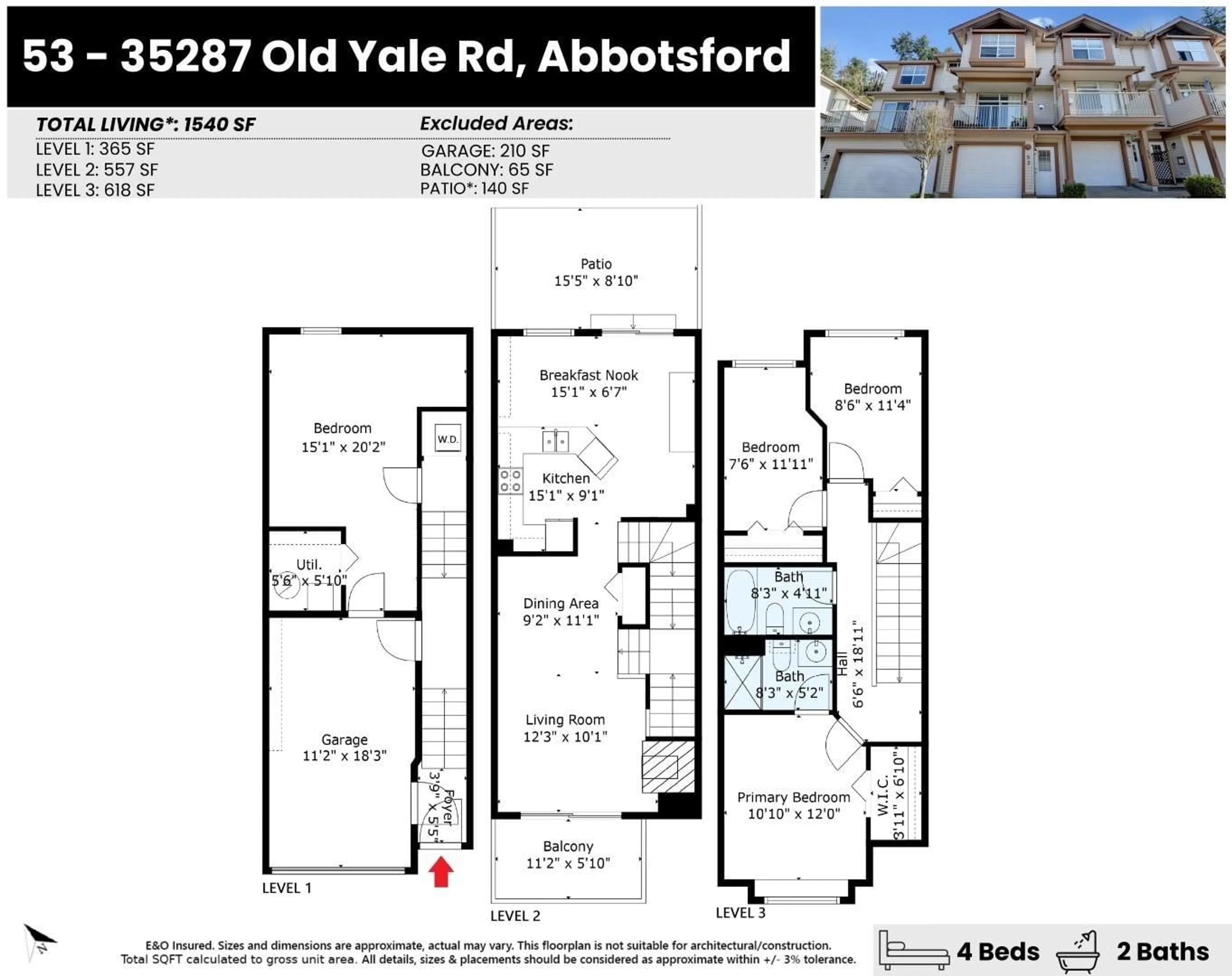 Floor plan for 53 - 35287 OLD YALE, Abbotsford British Columbia V3G8H5