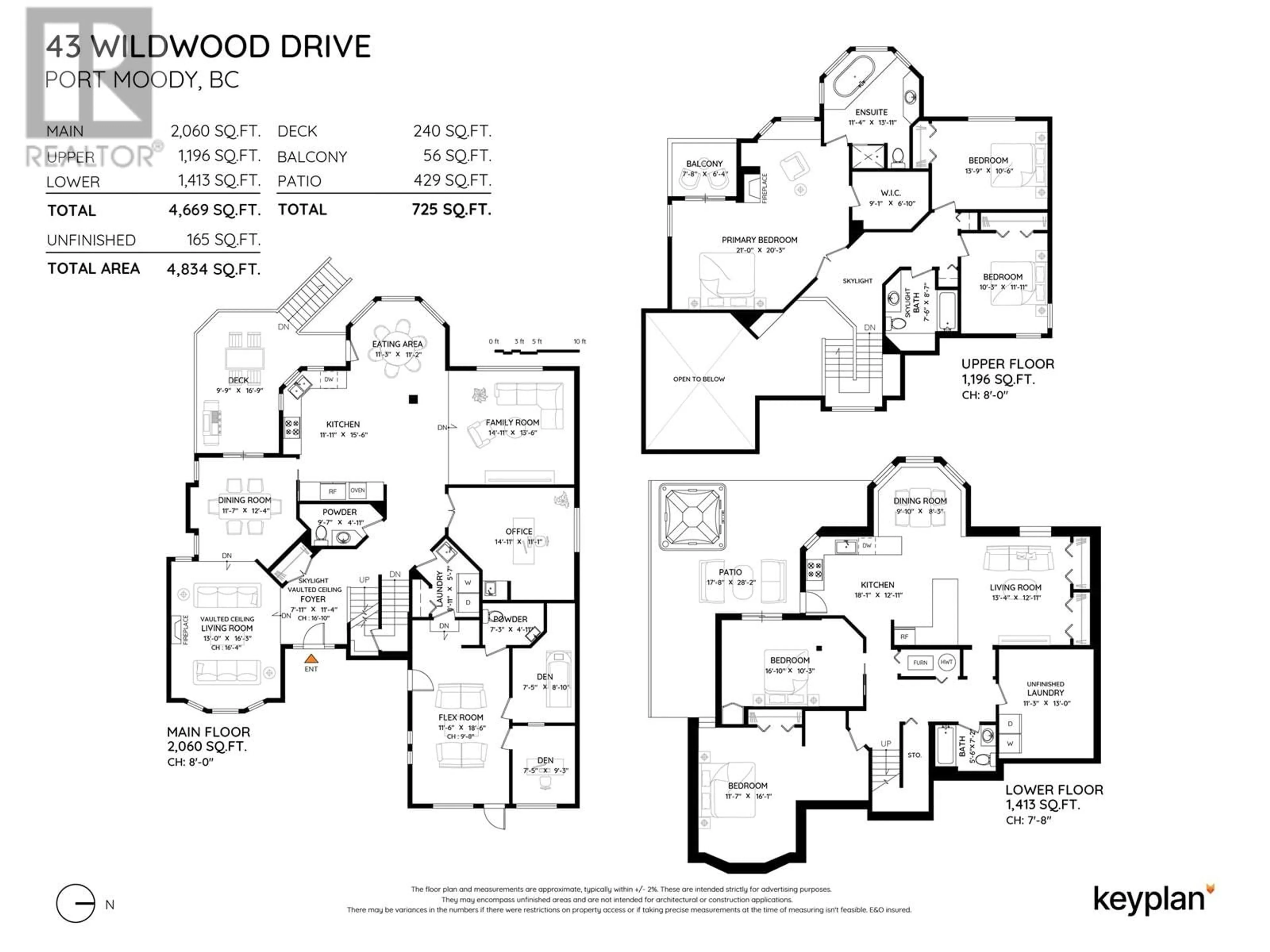 Floor plan for 43 WILDWOOD DRIVE, Port Moody British Columbia V3H4M6